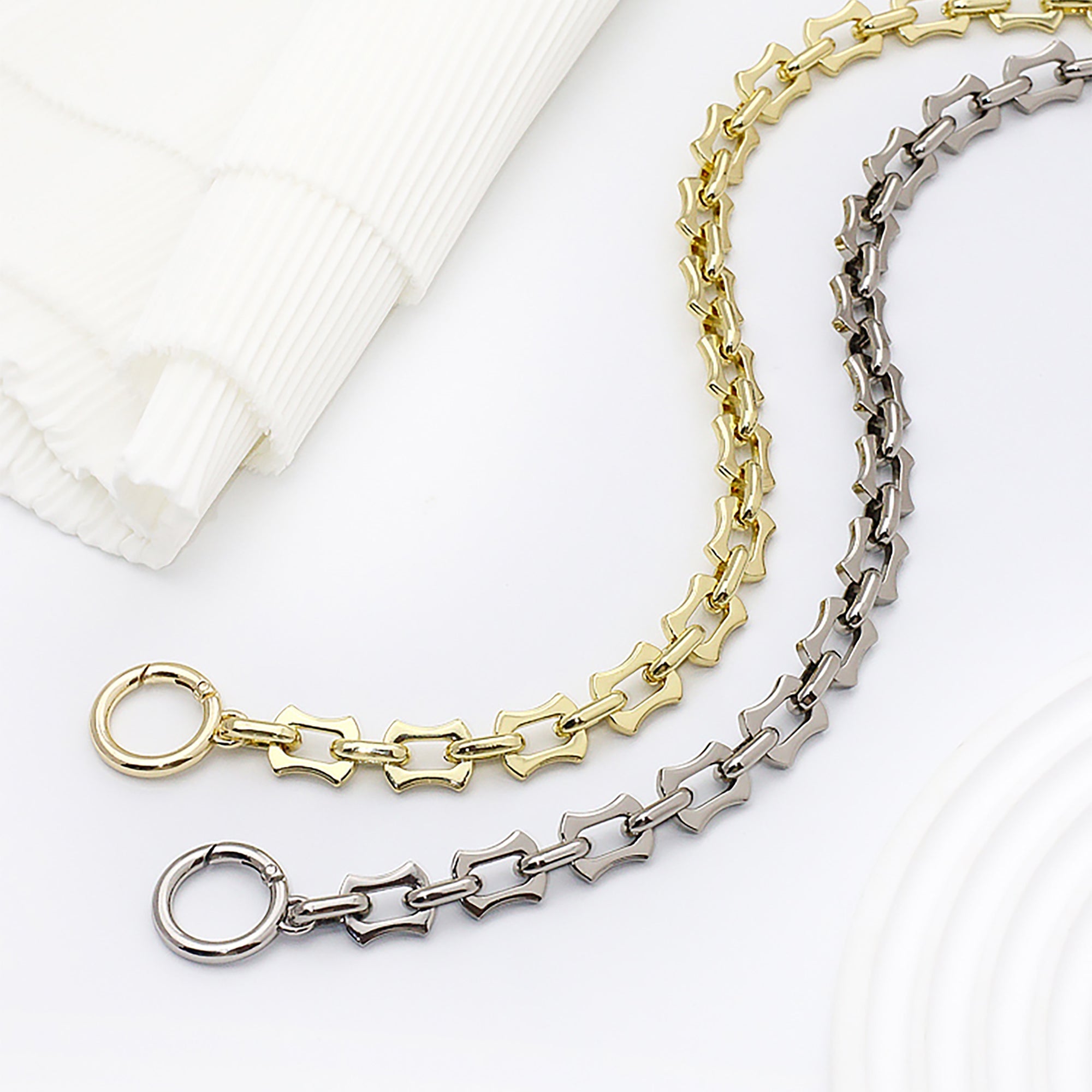 Alloy Metal Bag Chain Strap – Fade-Resistant Replacement Shoulder & Crossbody Strap for Bag Customization