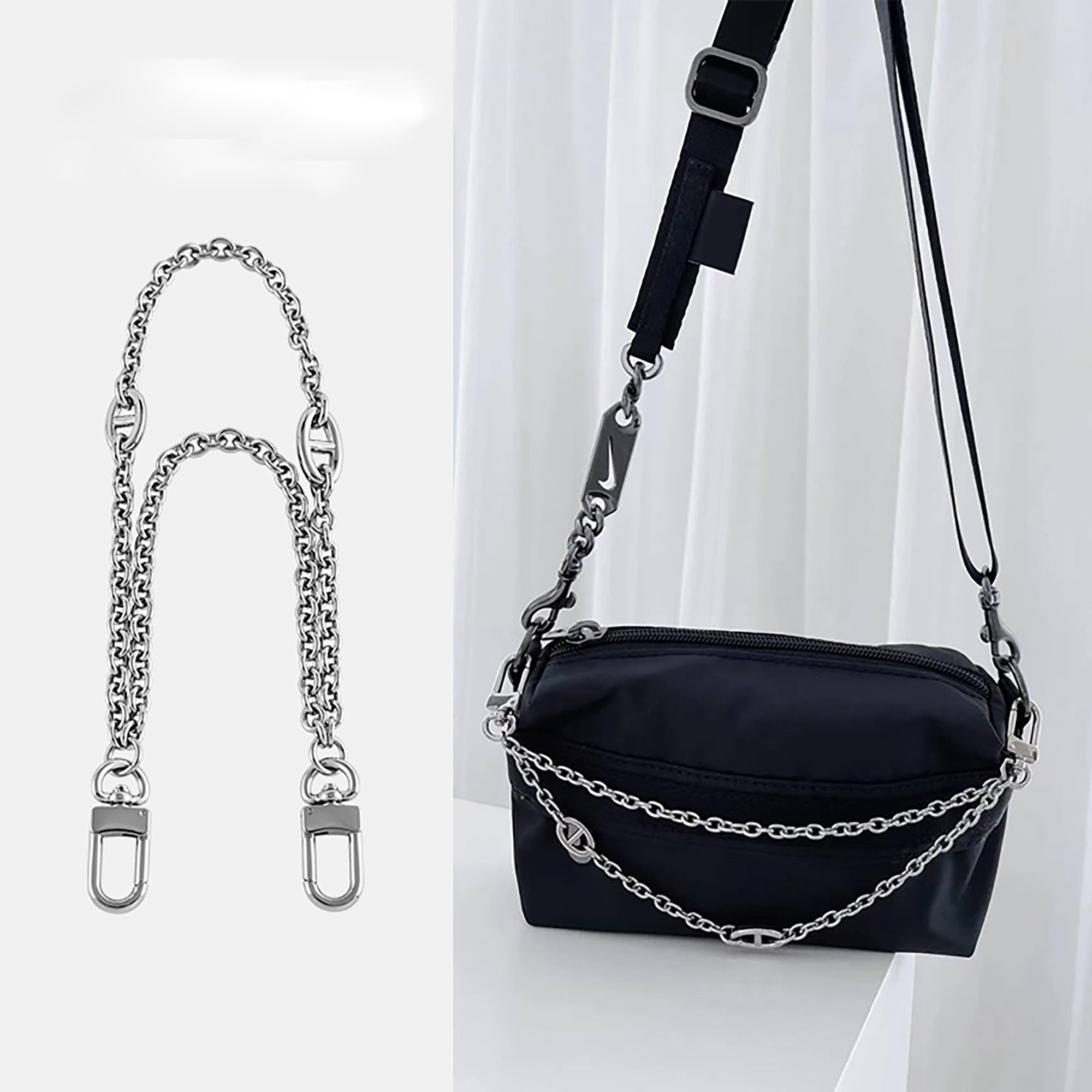 Nike Nylon Bag Transformation Pendant Chain Extension Accessories, Farandole Chain Bag Decoration Chain