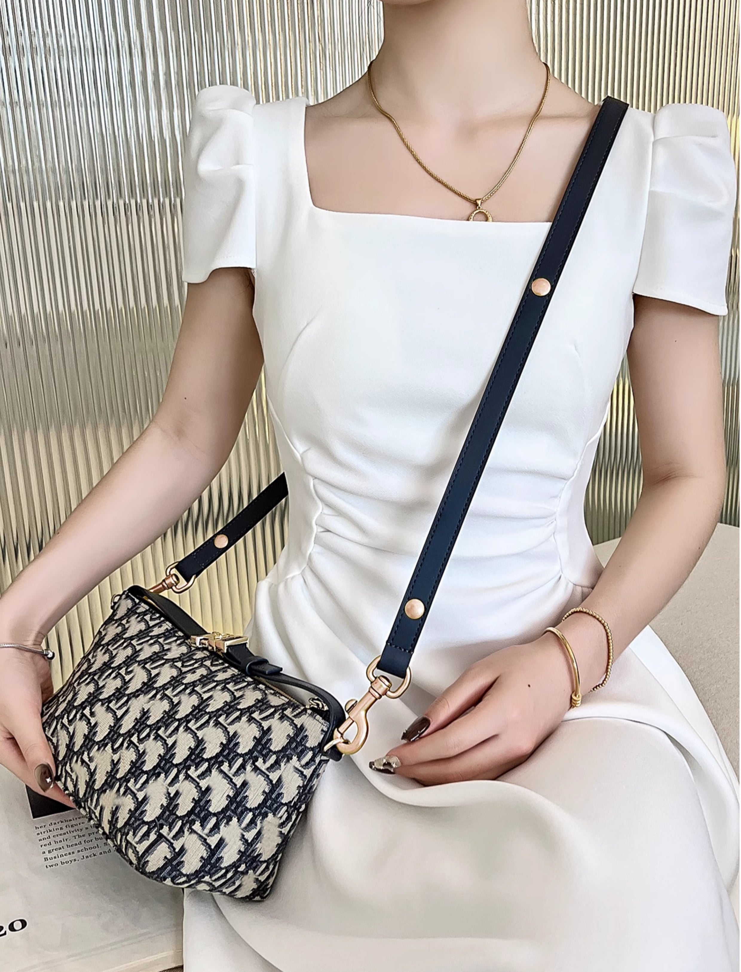 Speedy20 bag shoulder strap, underarm adjustable strap, leather replacement strap for the bag
