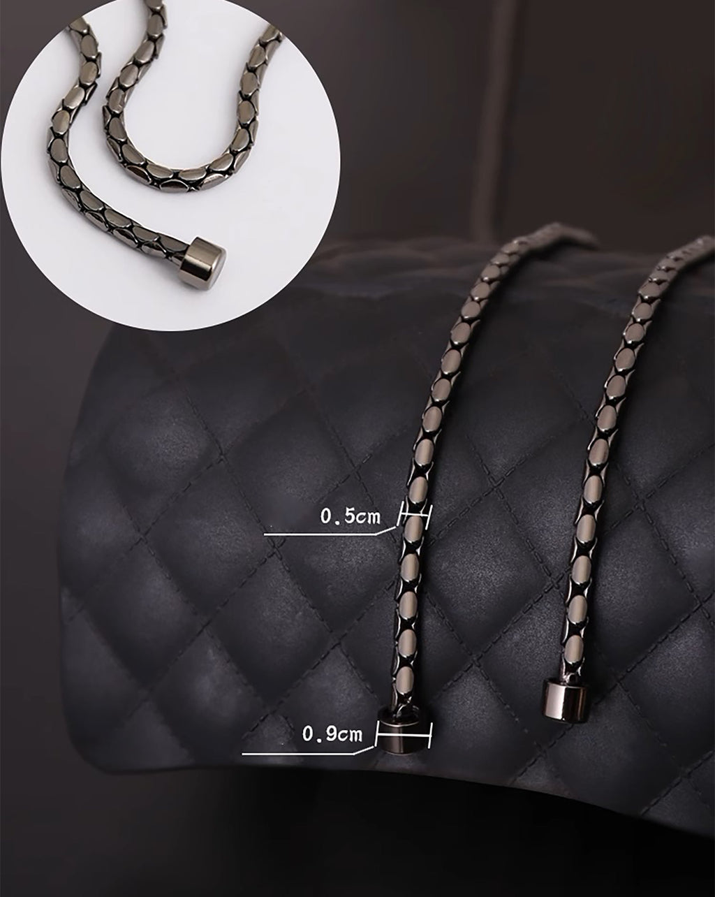 Snake Head Bag Renovation Repair Bag Hardware Full Copper Snake Bone Chain Strap Accessories Metal Bag Chain