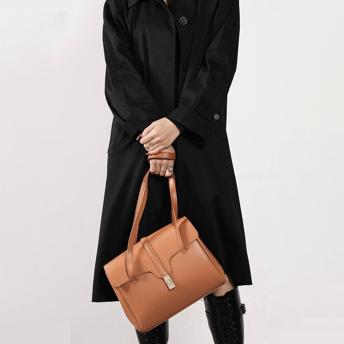 A Young Lady with Brown Celine Soft 16 Bag Large | Wirkin