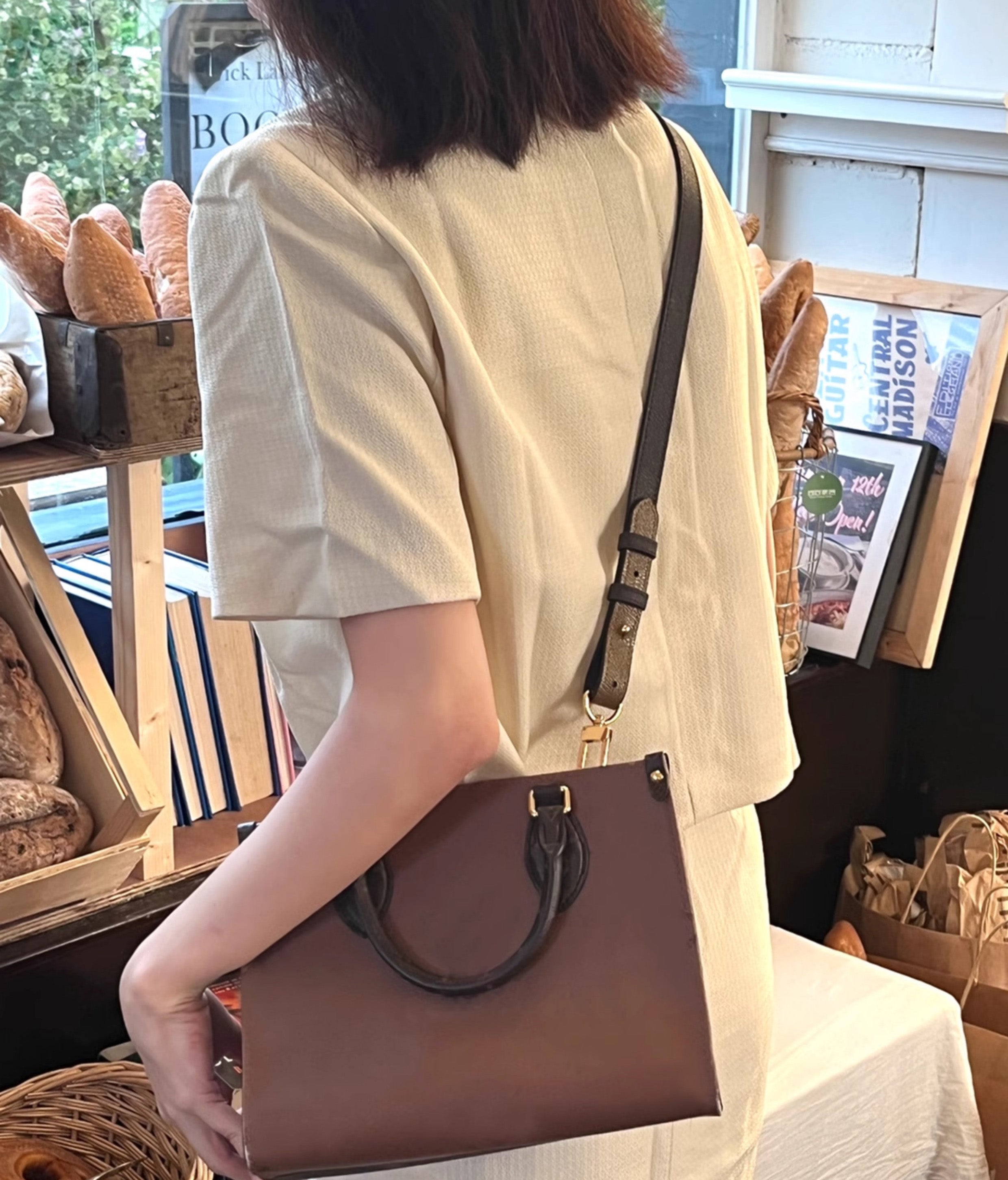 Handcrafted Reversible Crossbody Strap for OnTheGo Bag – Dual-Color Design, Luxury Handmade Accessory