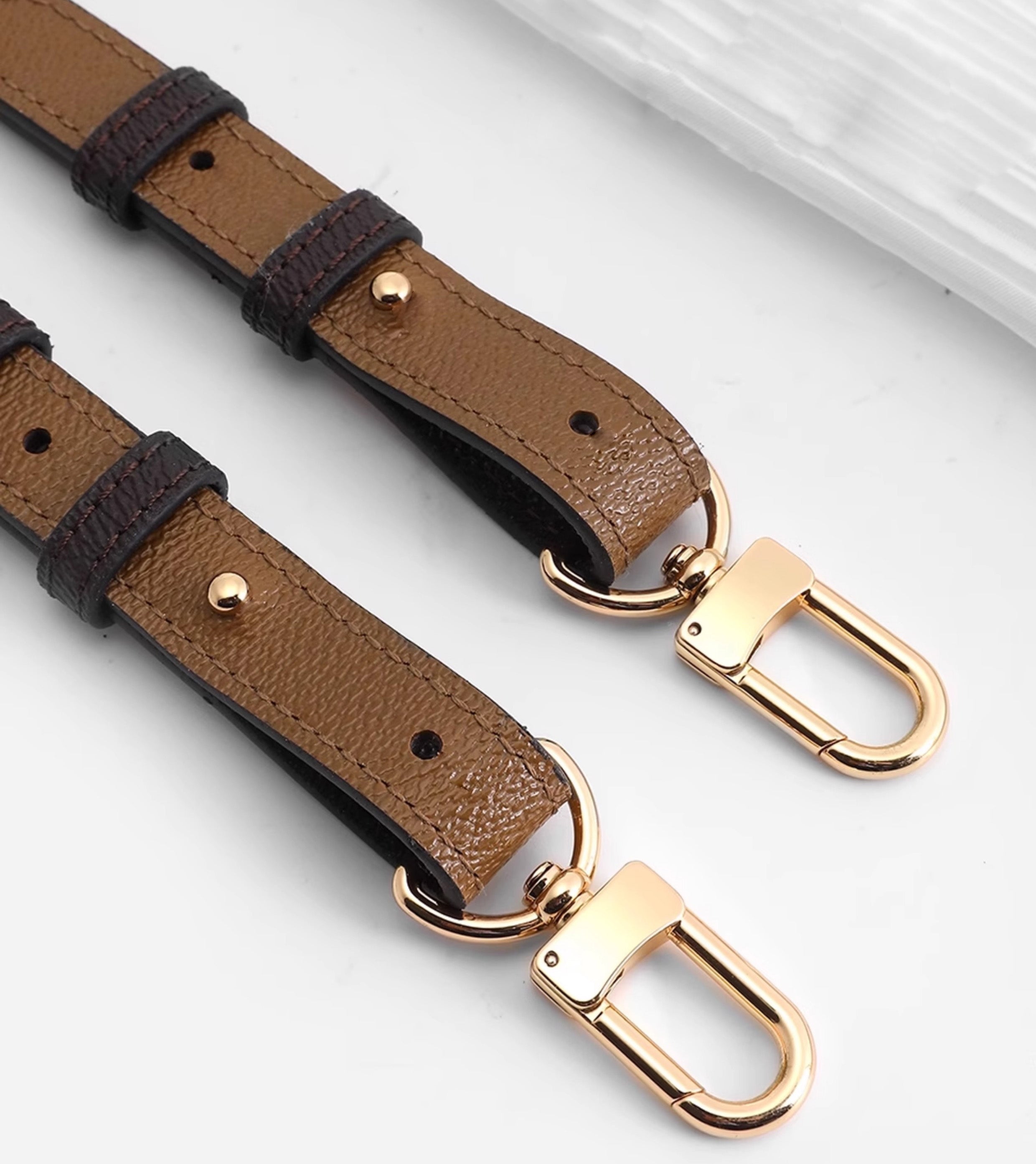 Handcrafted Reversible Crossbody Strap for OnTheGo Bag – Dual-Color Design, Luxury Handmade Accessory