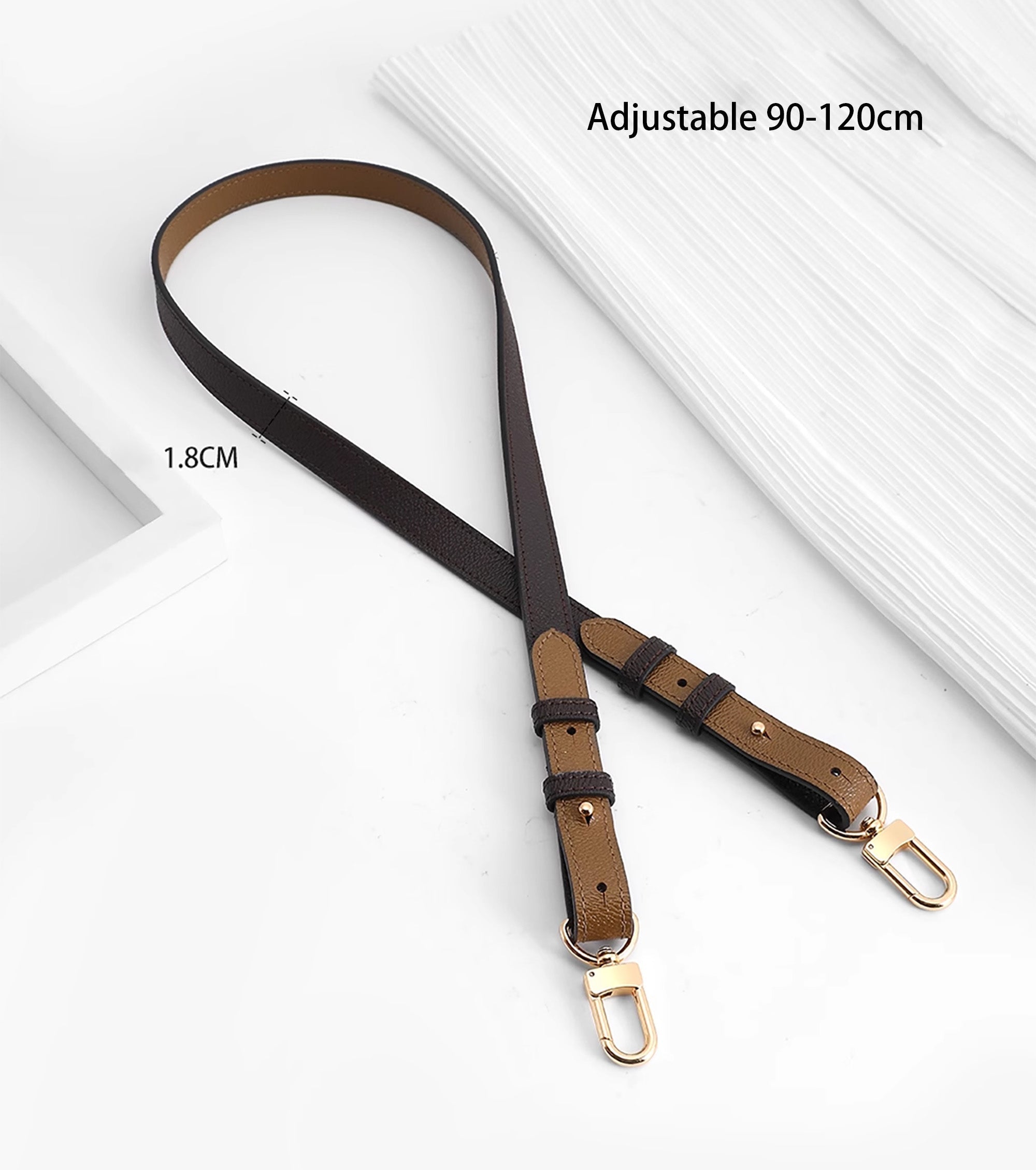 Handcrafted Reversible Crossbody Strap for OnTheGo Bag – Dual-Color Design, Luxury Handmade Accessory