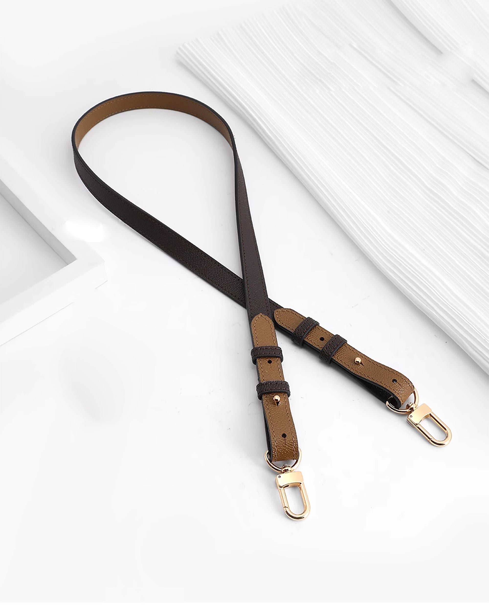 Handcrafted Reversible Crossbody Strap for OnTheGo Bag – Dual-Color Design, Luxury Handmade Accessory