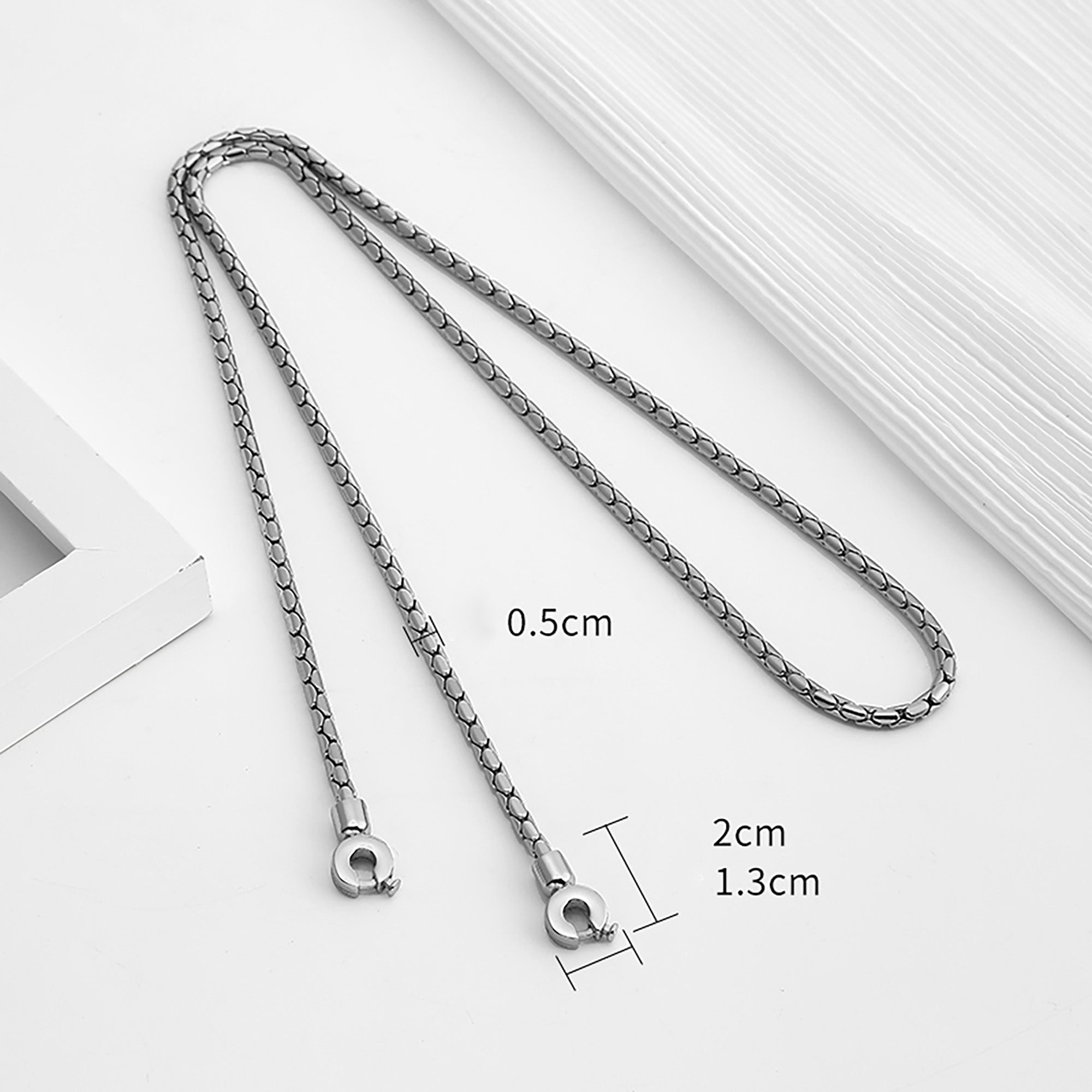 Women's wallet replacement chain, snake bone style metal chain, clutch bag chain, crossbody bag chain.