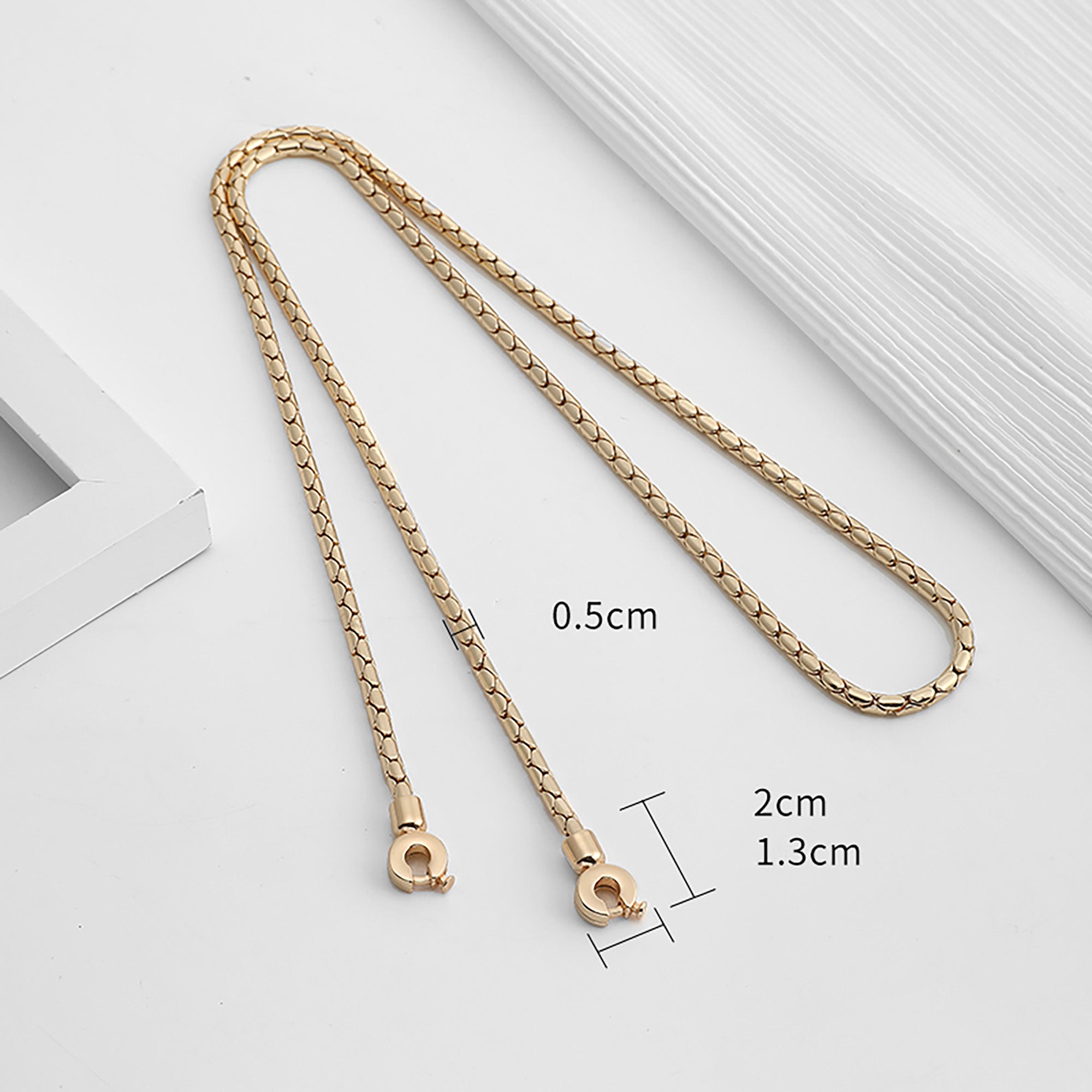 Women's wallet replacement chain, snake bone style metal chain, clutch bag chain, crossbody bag chain.