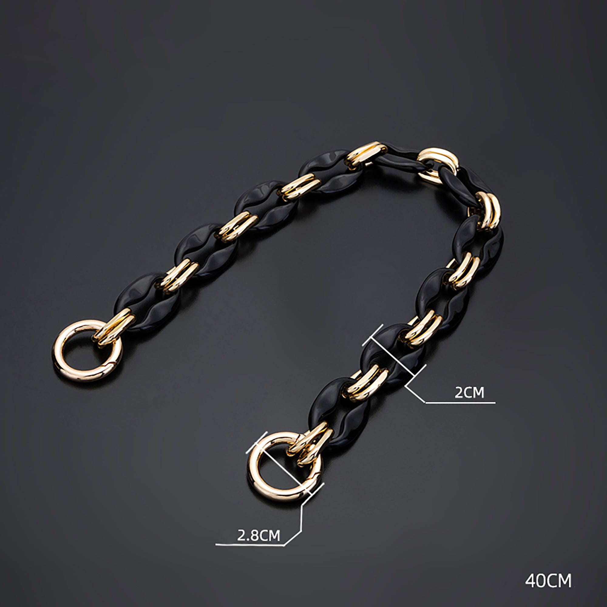 Bag handle chain, acrylic material hand-carry strap, short bag chain accessories for bag transformation