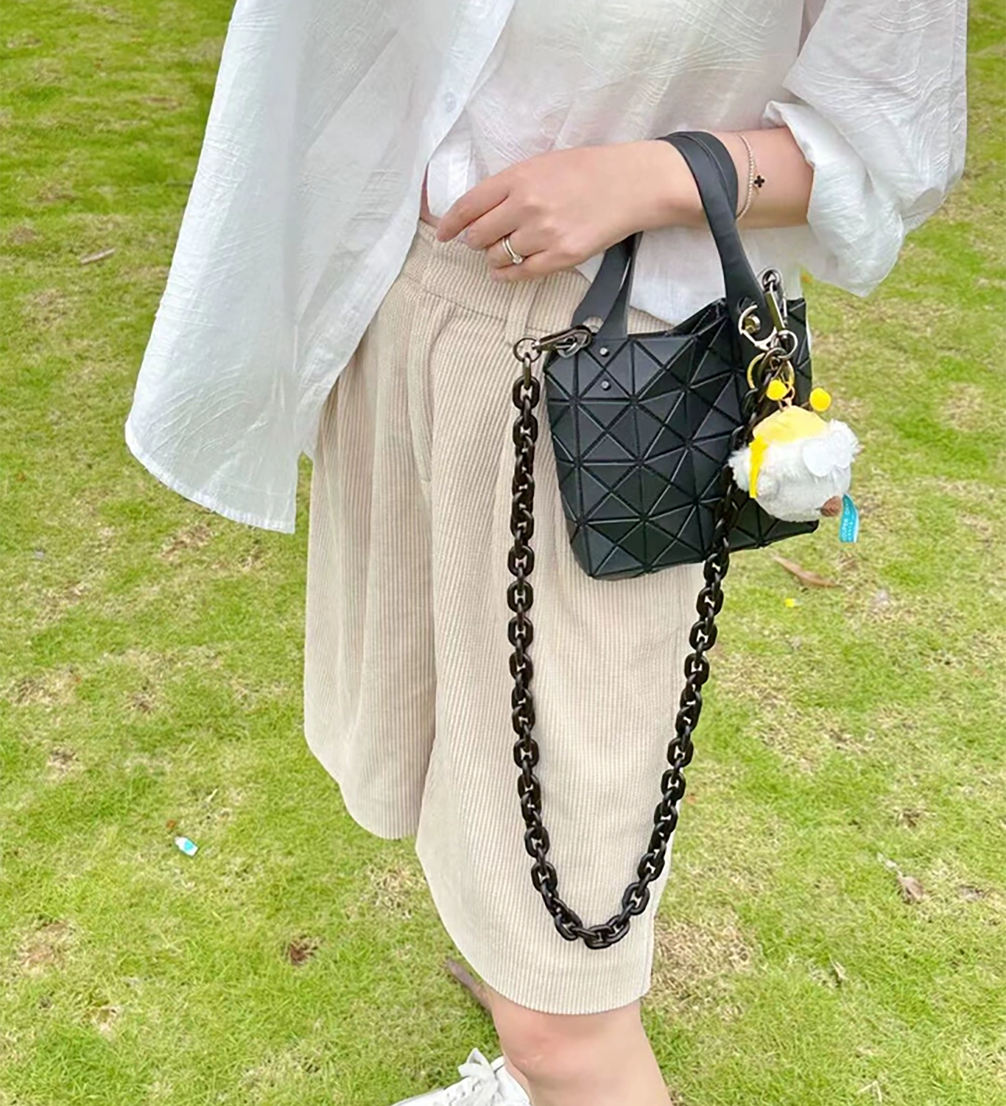 Resin Shoulder Strap for BAO BAO CARAT, Acrylic Chain Crossbody Accessory