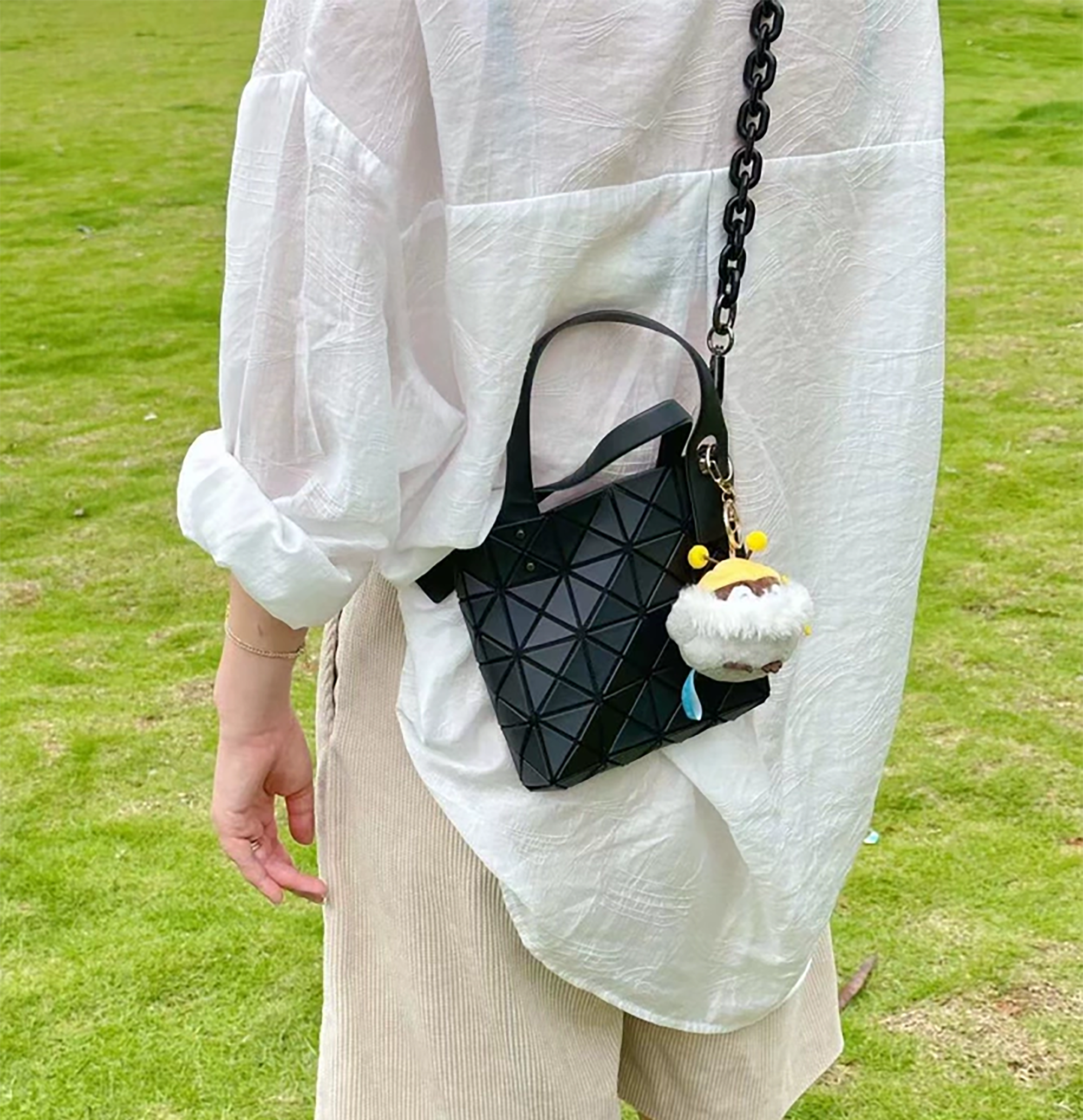 Resin Shoulder Strap for BAO BAO CARAT, Acrylic Chain Crossbody Accessory