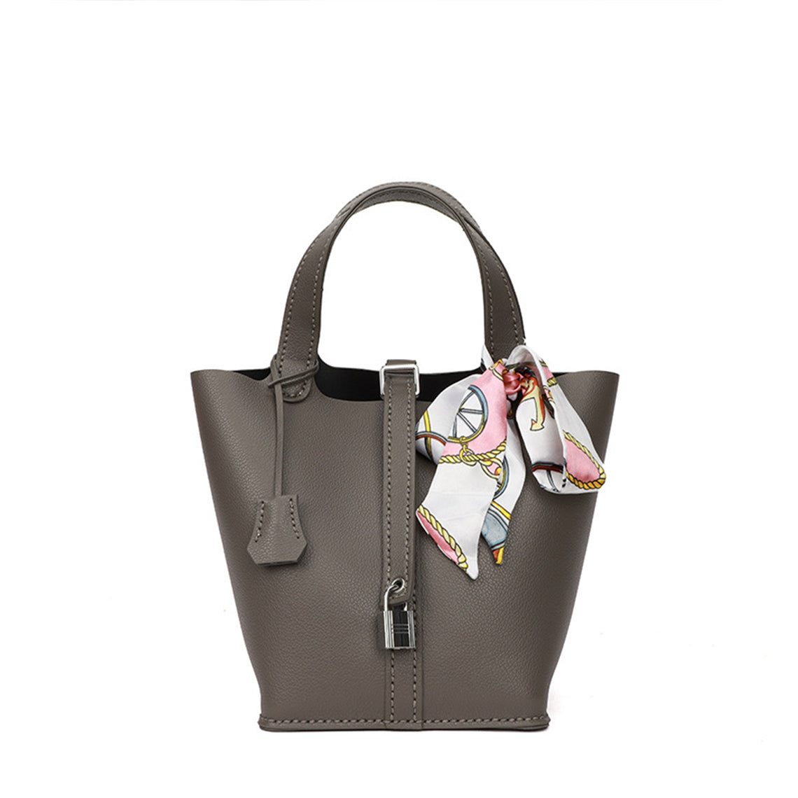 Wirkin™ Vegan Leather Design Women Totes Bag DIY Kit | make a tote bag | Grey & Taupe