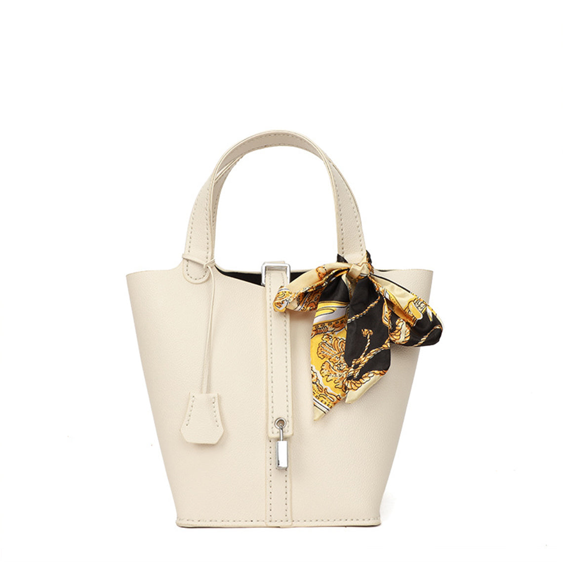 Wirkin™ Vegan Leather Design Women Totes Bag DIY Kit | tote bag sewing pattern | White