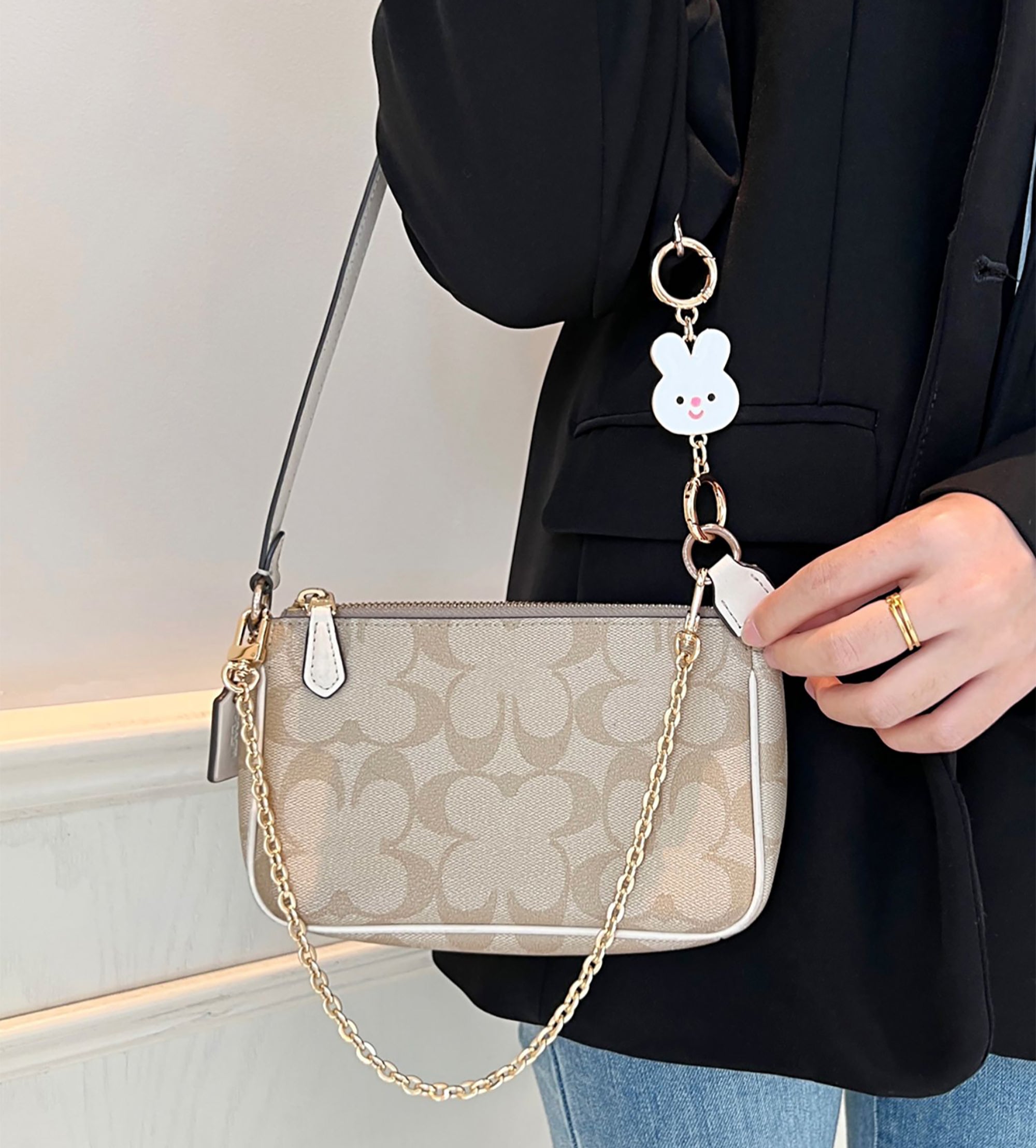 Metal Rabbit Extension Chain for Underarm Shoulder Straps – Short Chain Accessory for Bag Strap Lengthening
