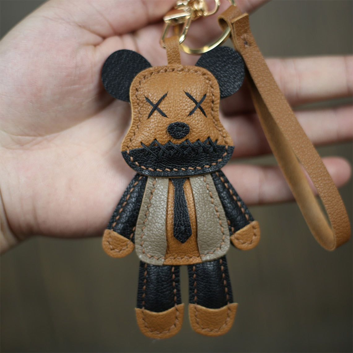 Handmade Luxury Brown Violent Bear Keychain DIY Kit - Wirkin™