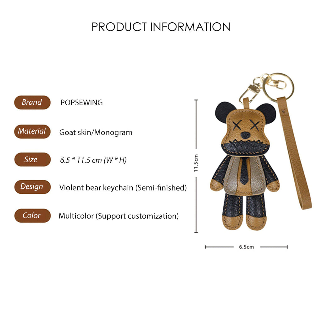 Inspired Violent Bear Keychain Bag Charm Product Information - Wirkin™