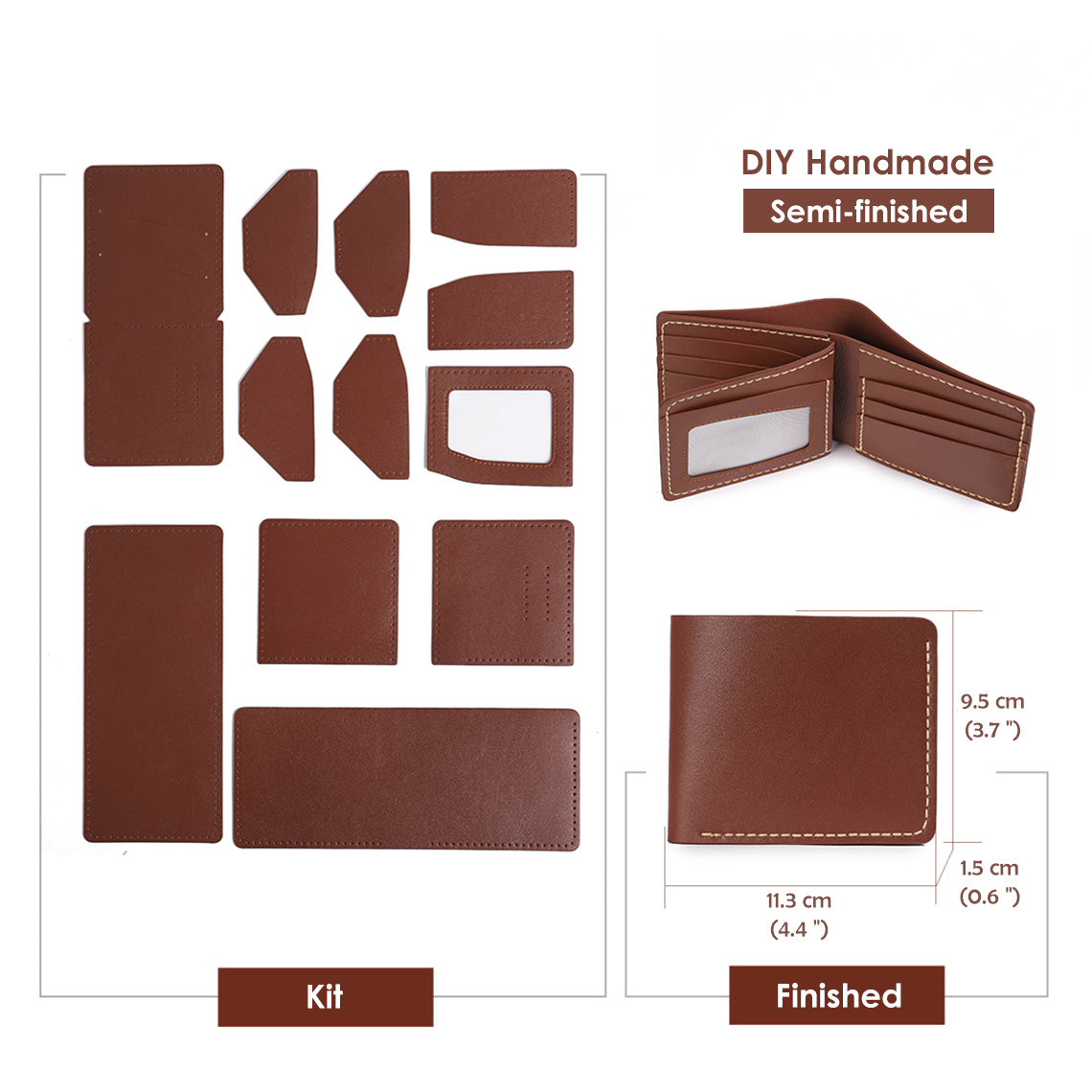 Wirkin™ Top Grain Leather Men Wallet DIY Kit | DIY Wallet For Men