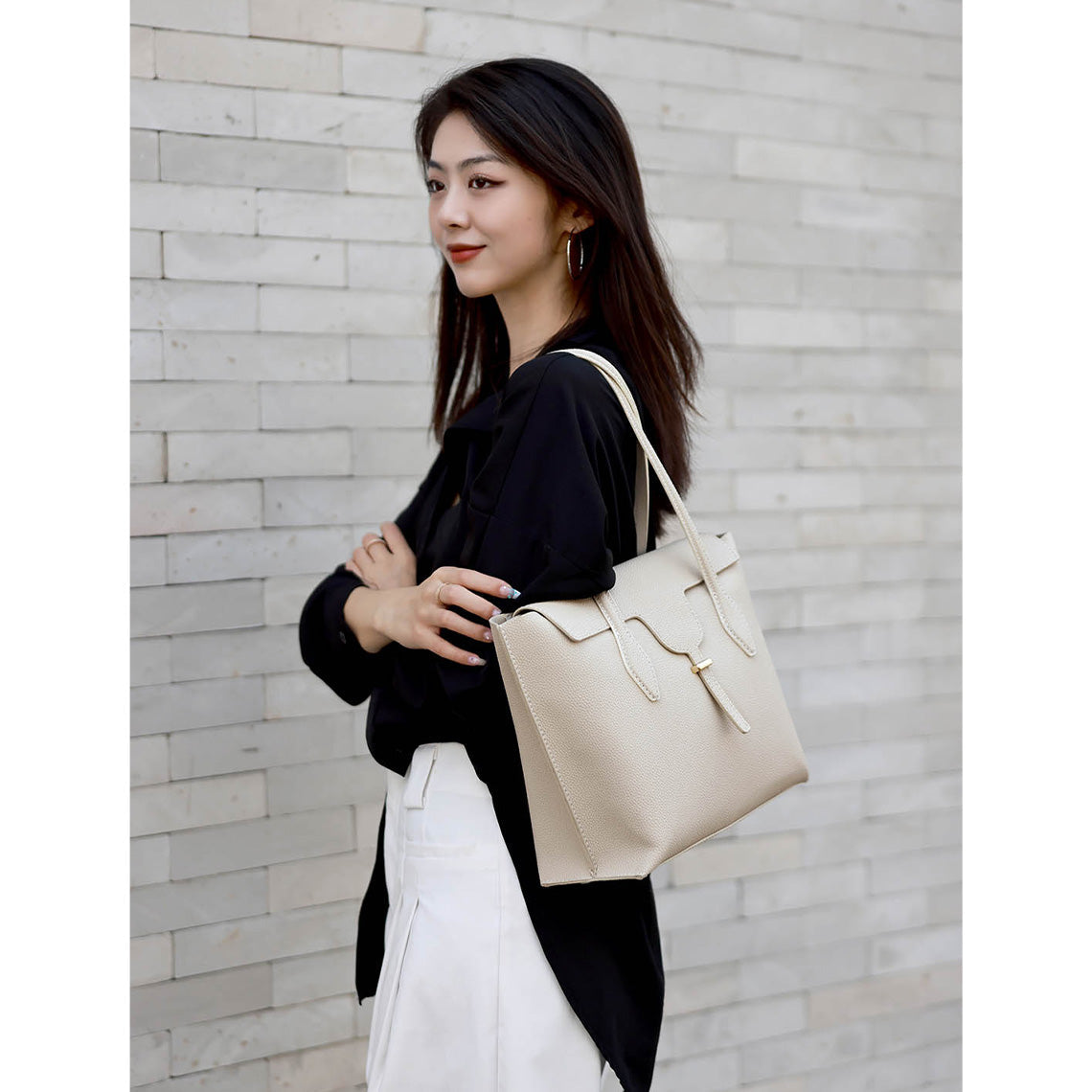 Wirkin® Leather Women White Tote Bag DIY Kit