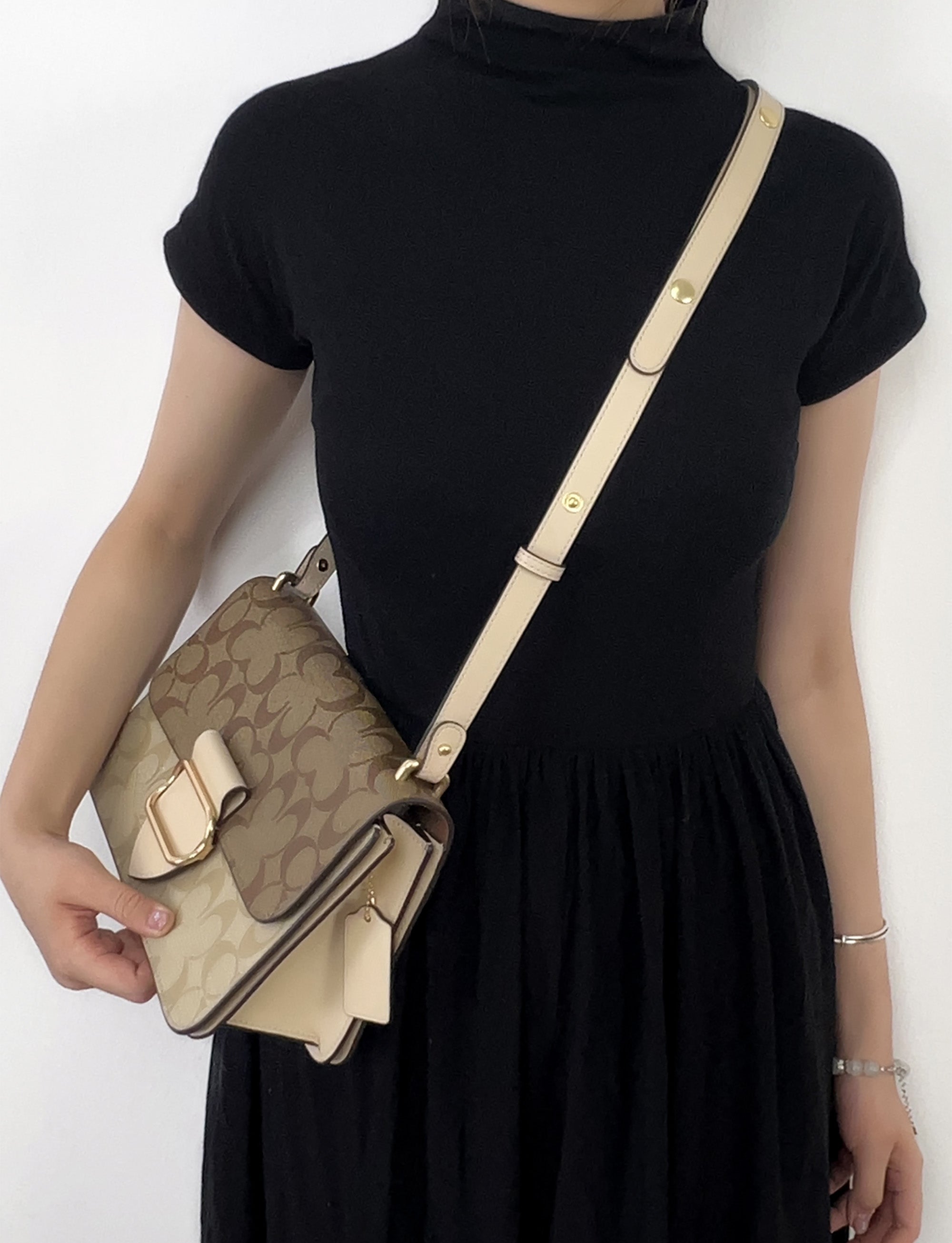 2 cm wide genuine leather bag shoulder strap, adjustable crossbody strap accessory for Morgan Shoulder Bag