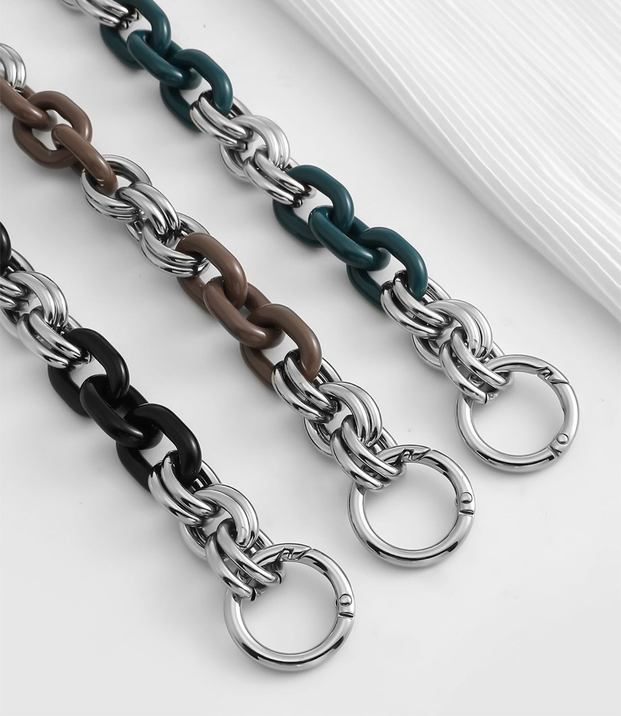 Versatile Acrylic DIY Chain Strap – Multi-Color Decorative Top Handle Replacement for Handbags