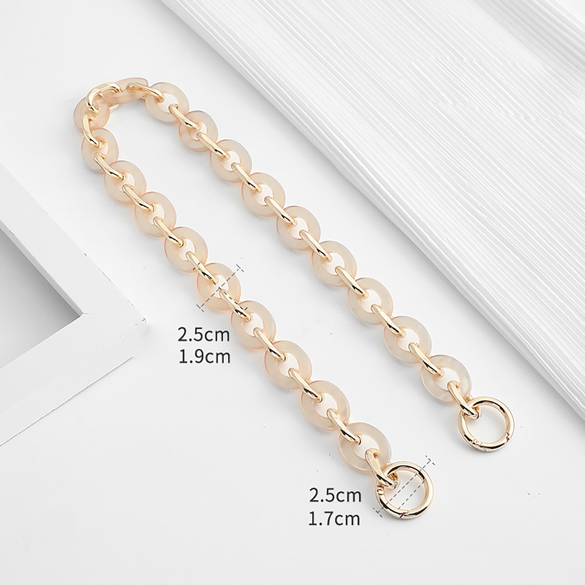 Acrylic chain bag suitable for Diane, shoulder bag replacement accessories, bag chain extension accessories, single shoulder bag chain