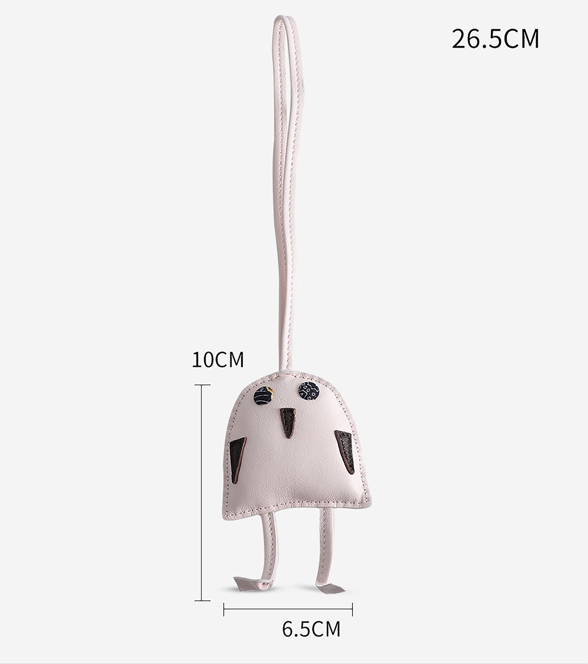 Owl Pendant, Bag Charm, Car Decoration, Light Luxury Cute Plush Doll, Genuine Leather Accessory