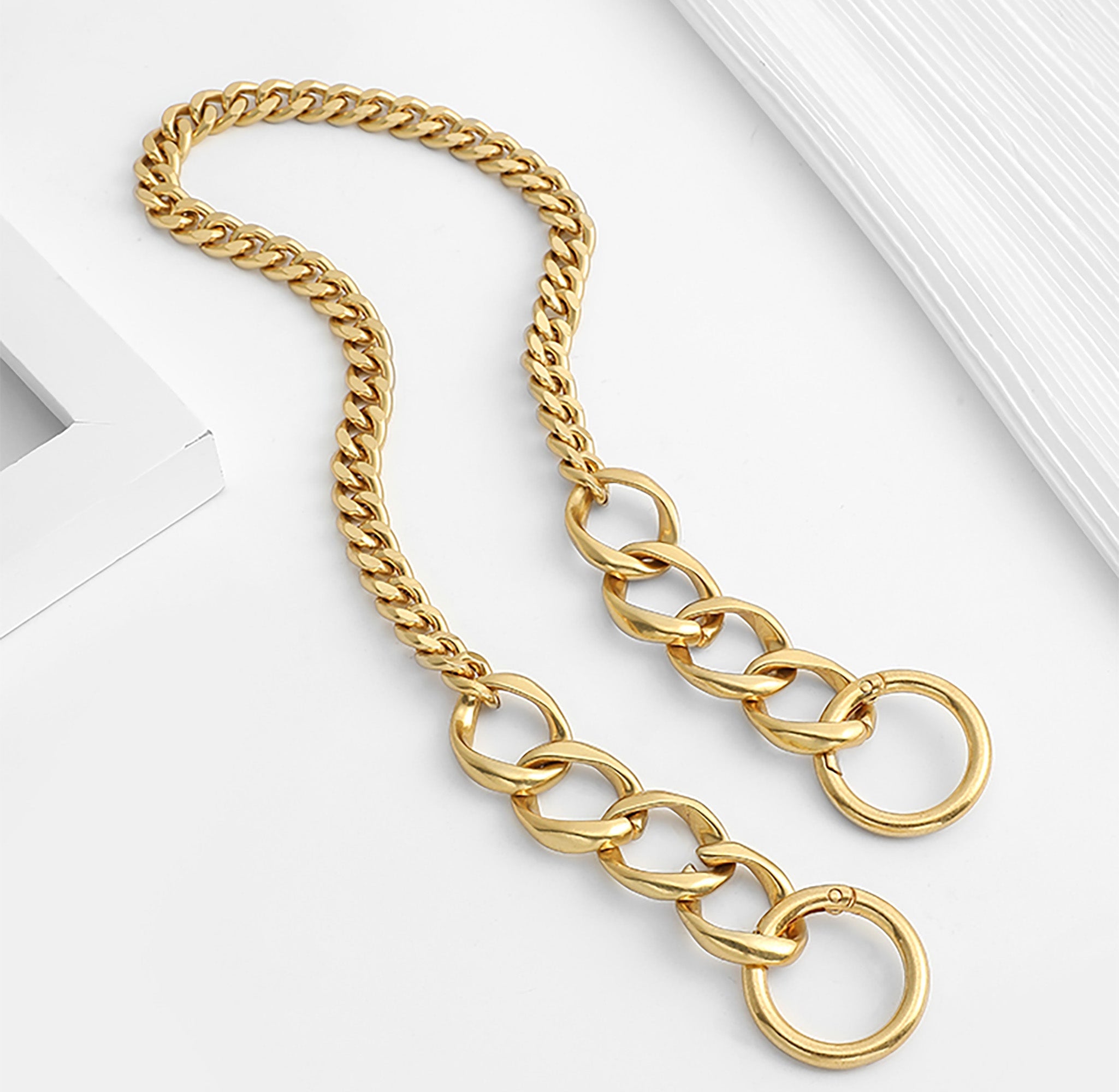 Underarm bag chain accessory, medium-small crossbody bag strap, wallet replacement bag chain