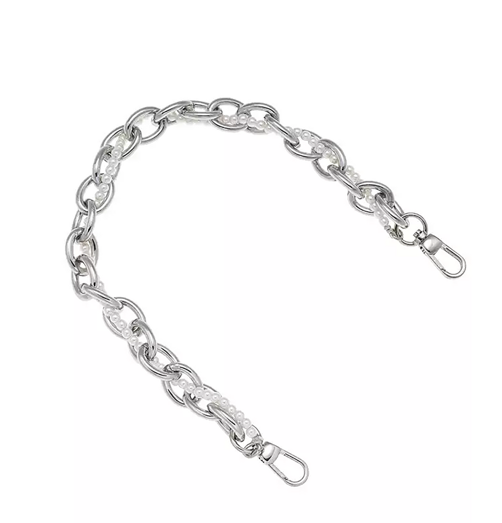 Underarm bag pearl handle decorative accessory chain metal bag strap shoulder strap