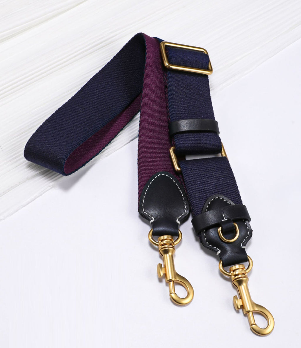Bag strap with adjustable shoulder and crossbody, wide canvas strap for underarm