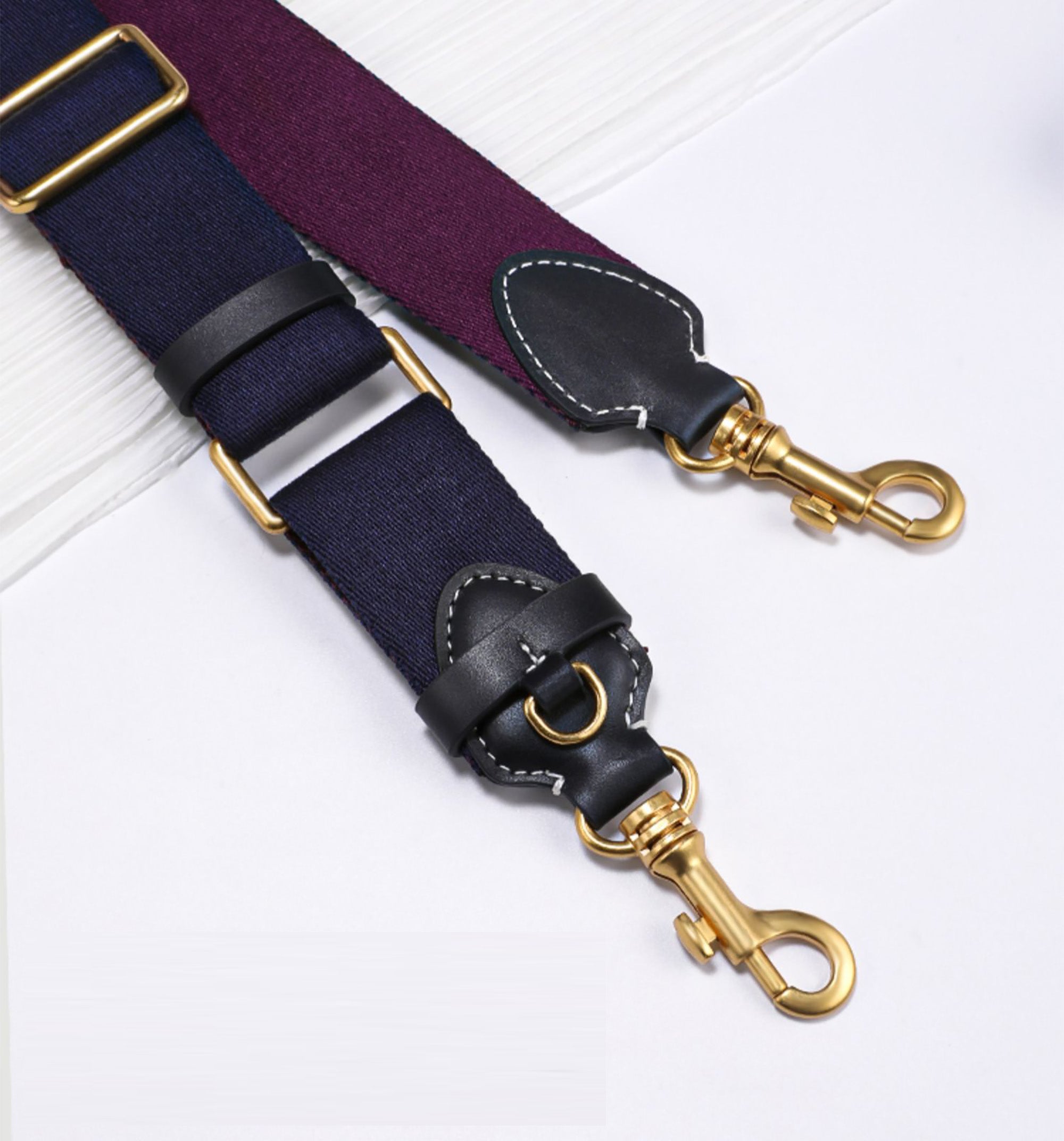 Bag strap with adjustable shoulder and crossbody, wide canvas strap for underarm