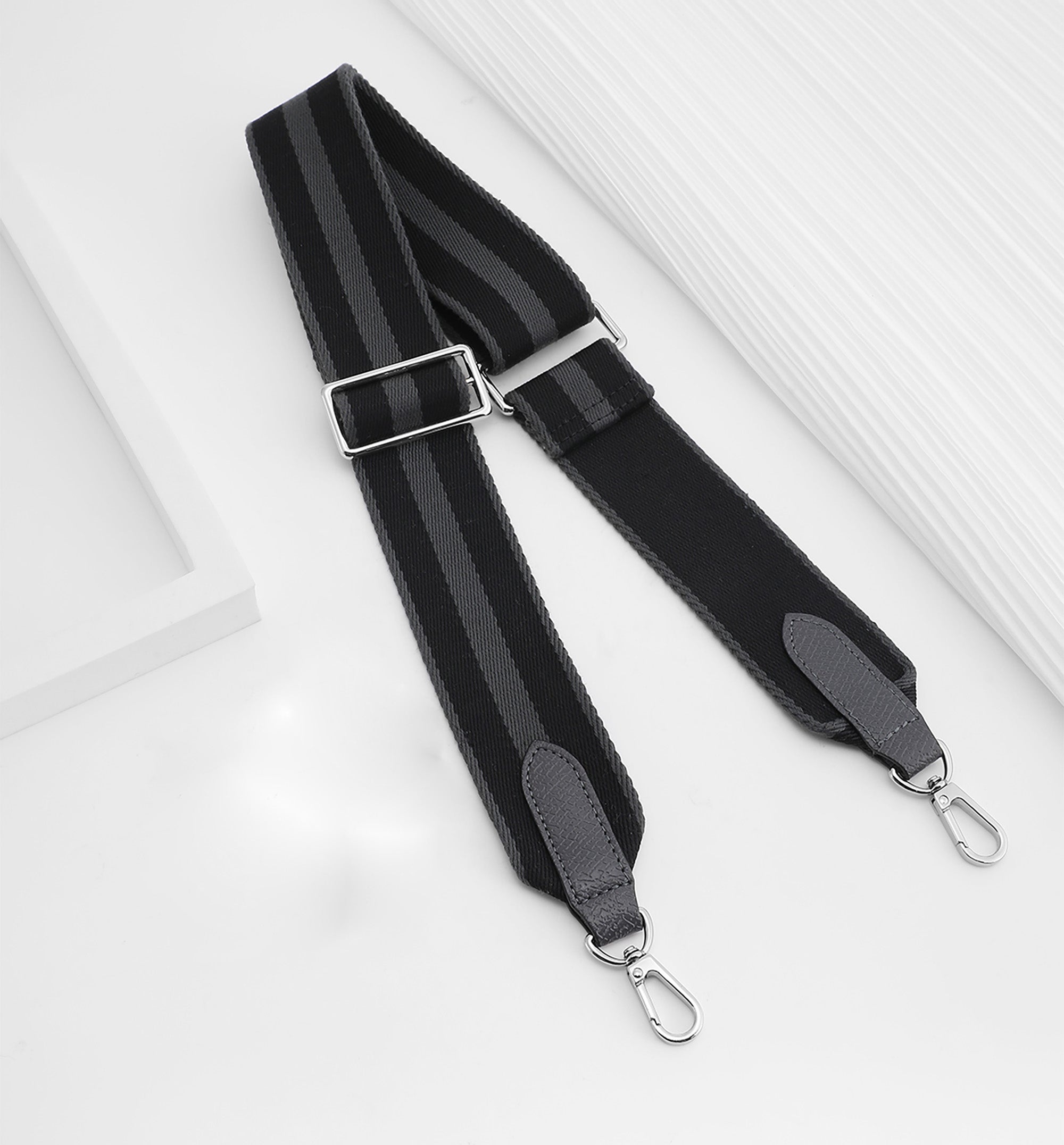 Le Pliage Energy bag adjustable bag strap,canves 4.7cm wide canvas straps, diagonal stripes instead of straps
