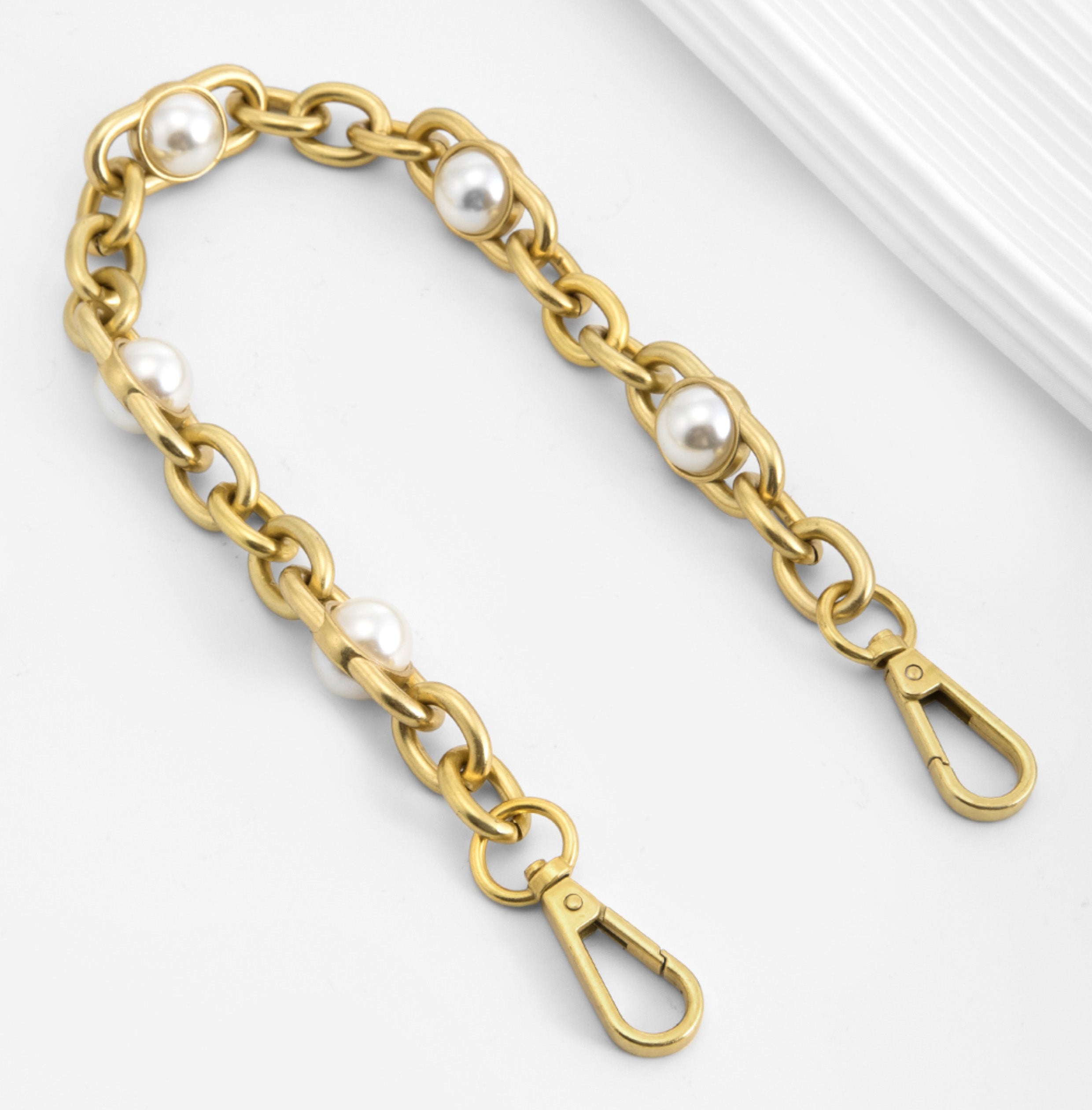 Hobo Underarm Bag Replacement Chain Shoulder Strap, Pearl Crossbody Bag Chain Conversion