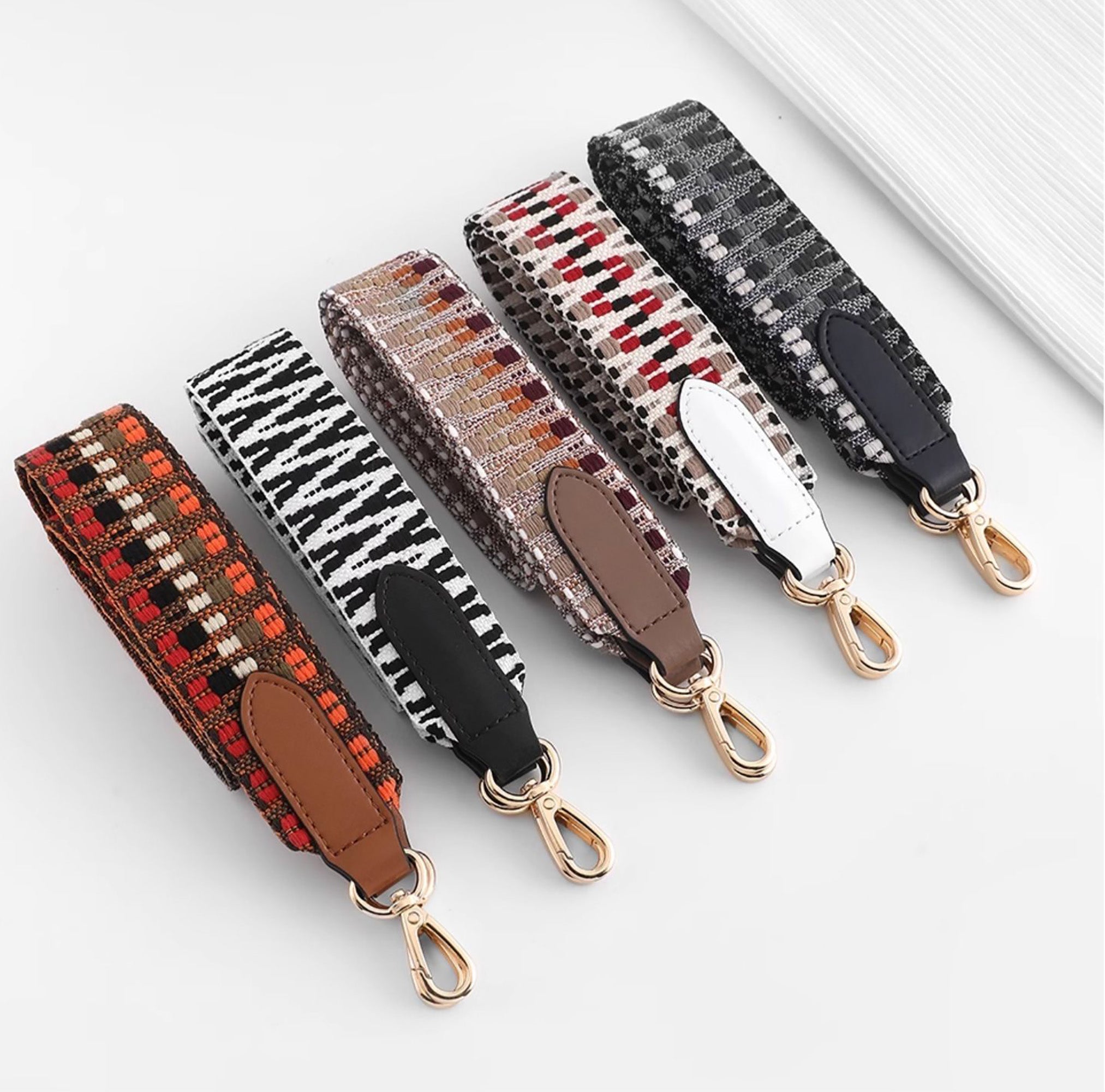 Boho Ethnic-Style Canvas Shoulder Strap – Adjustable Crossbody & Backpack Replacement Strap, Versatile Bag Accessory
