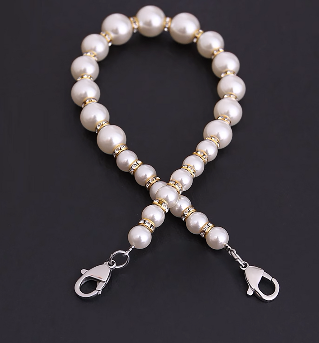 Bag pearl chain handle, mini chain DIY bag strap, short chain accessories