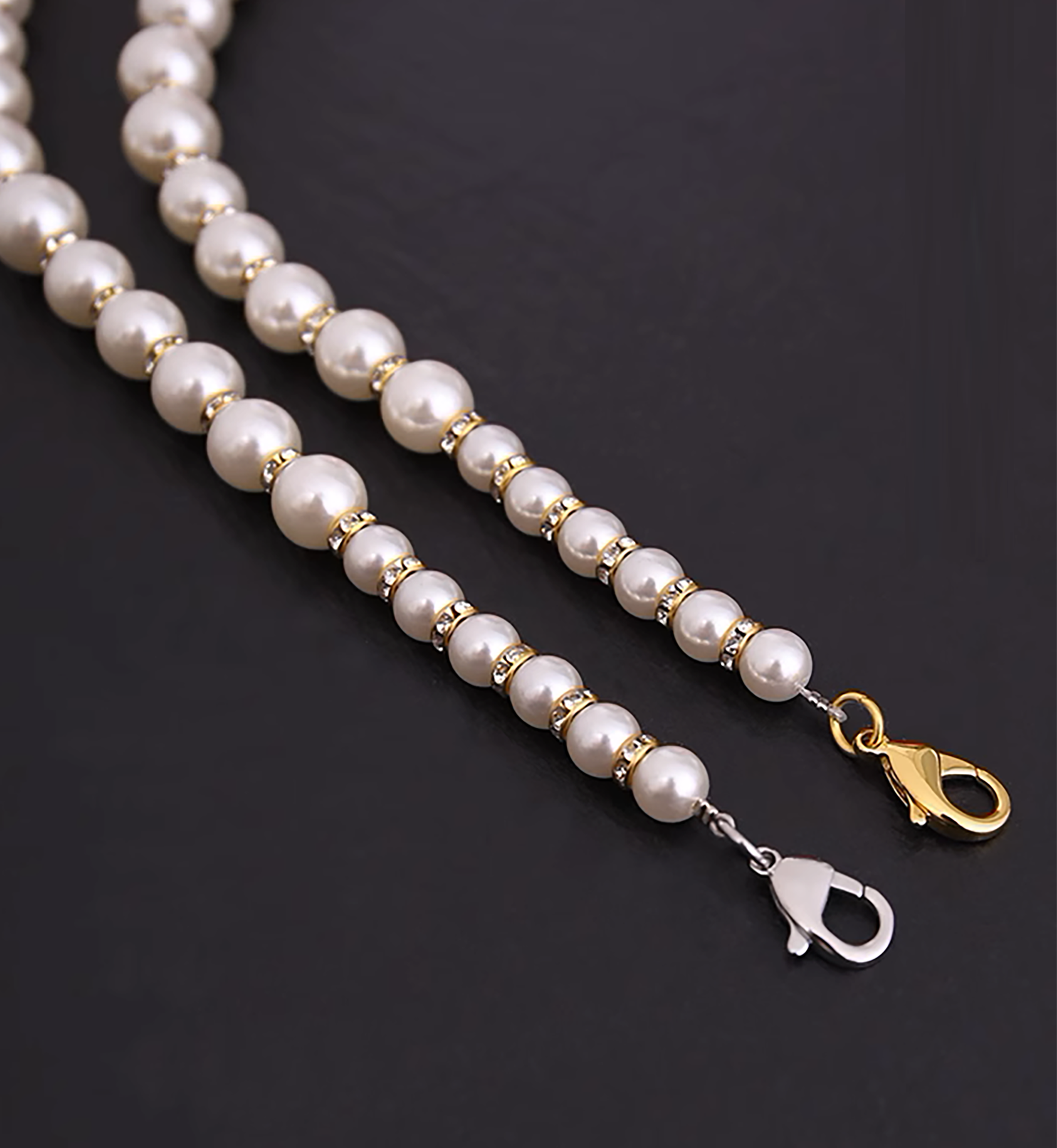 Bag pearl chain handle, mini chain DIY bag strap, short chain accessories