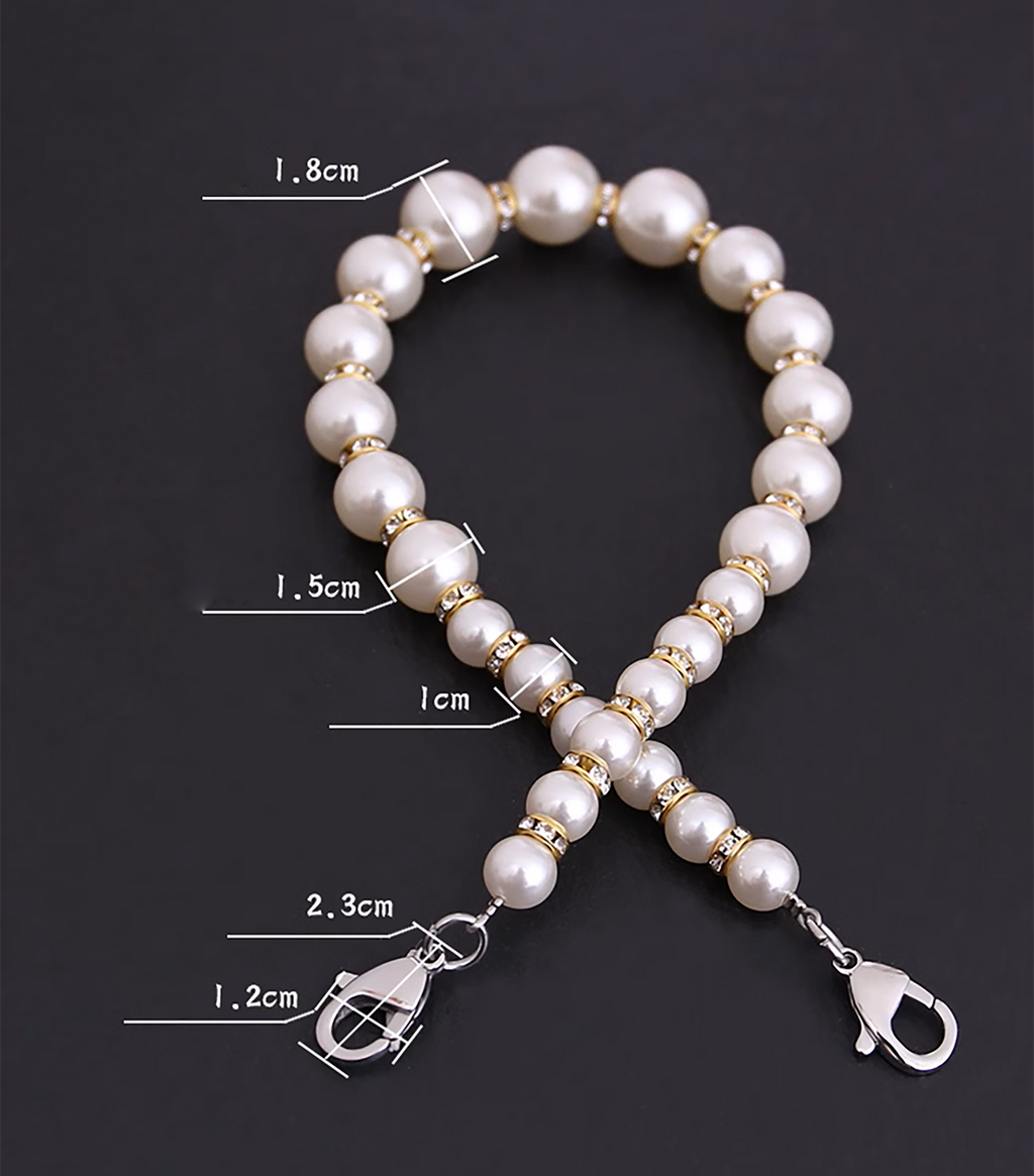 Bag pearl chain handle, mini chain DIY bag strap, short chain accessories