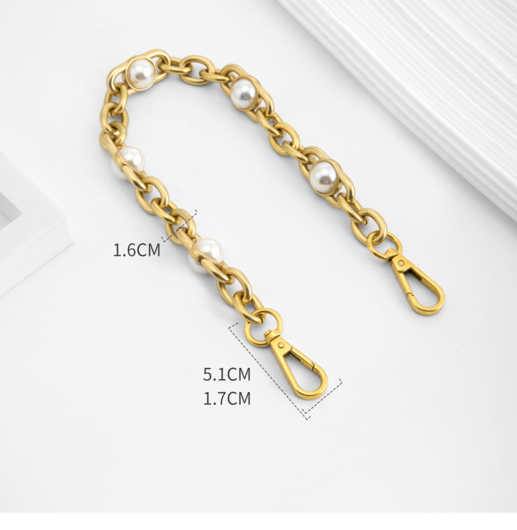 Hobo Underarm Bag Replacement Chain Shoulder Strap, Pearl Crossbody Bag Chain Conversion