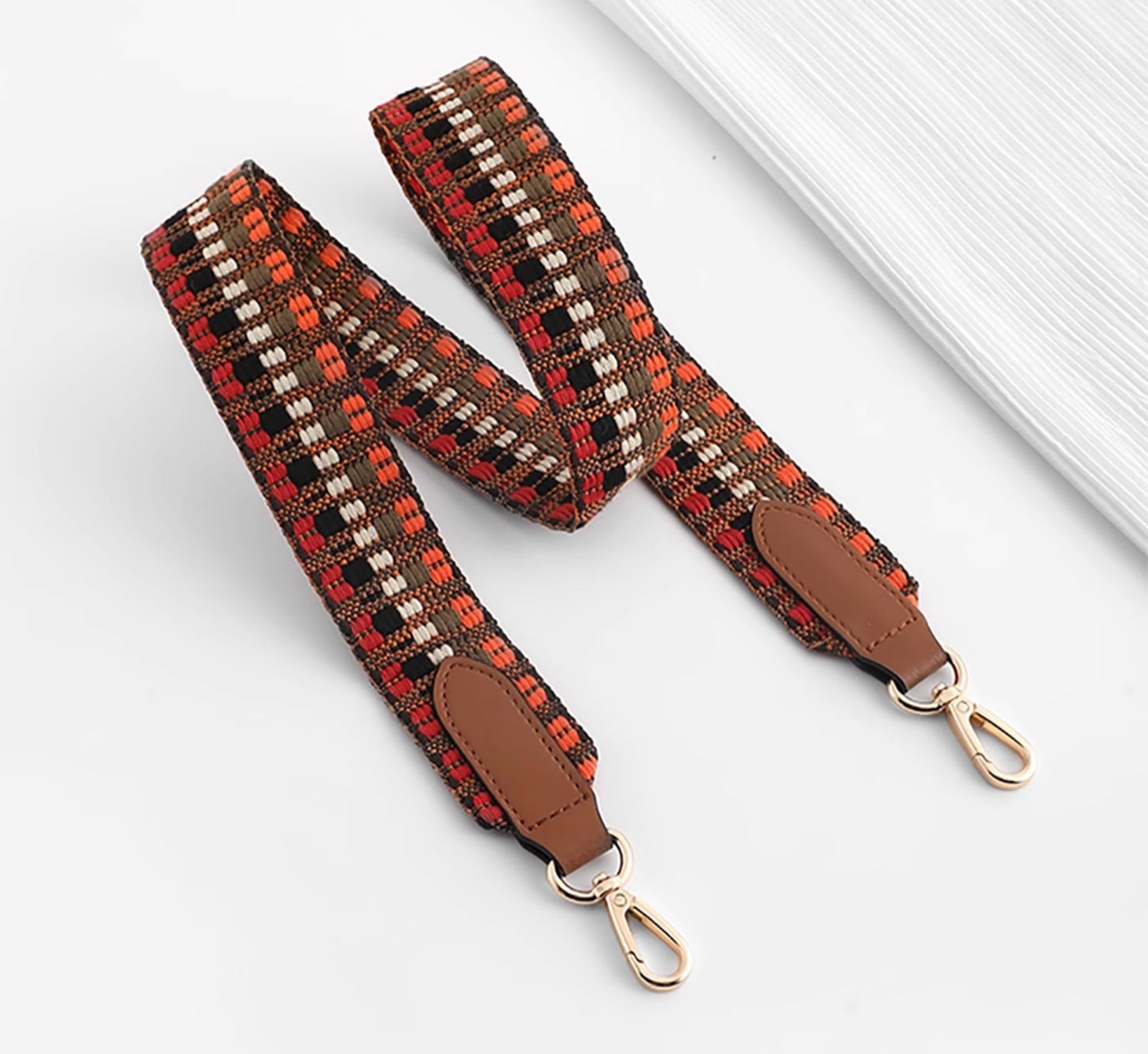 Boho Ethnic-Style Canvas Shoulder Strap – Adjustable Crossbody & Backpack Replacement Strap, Versatile Bag Accessory