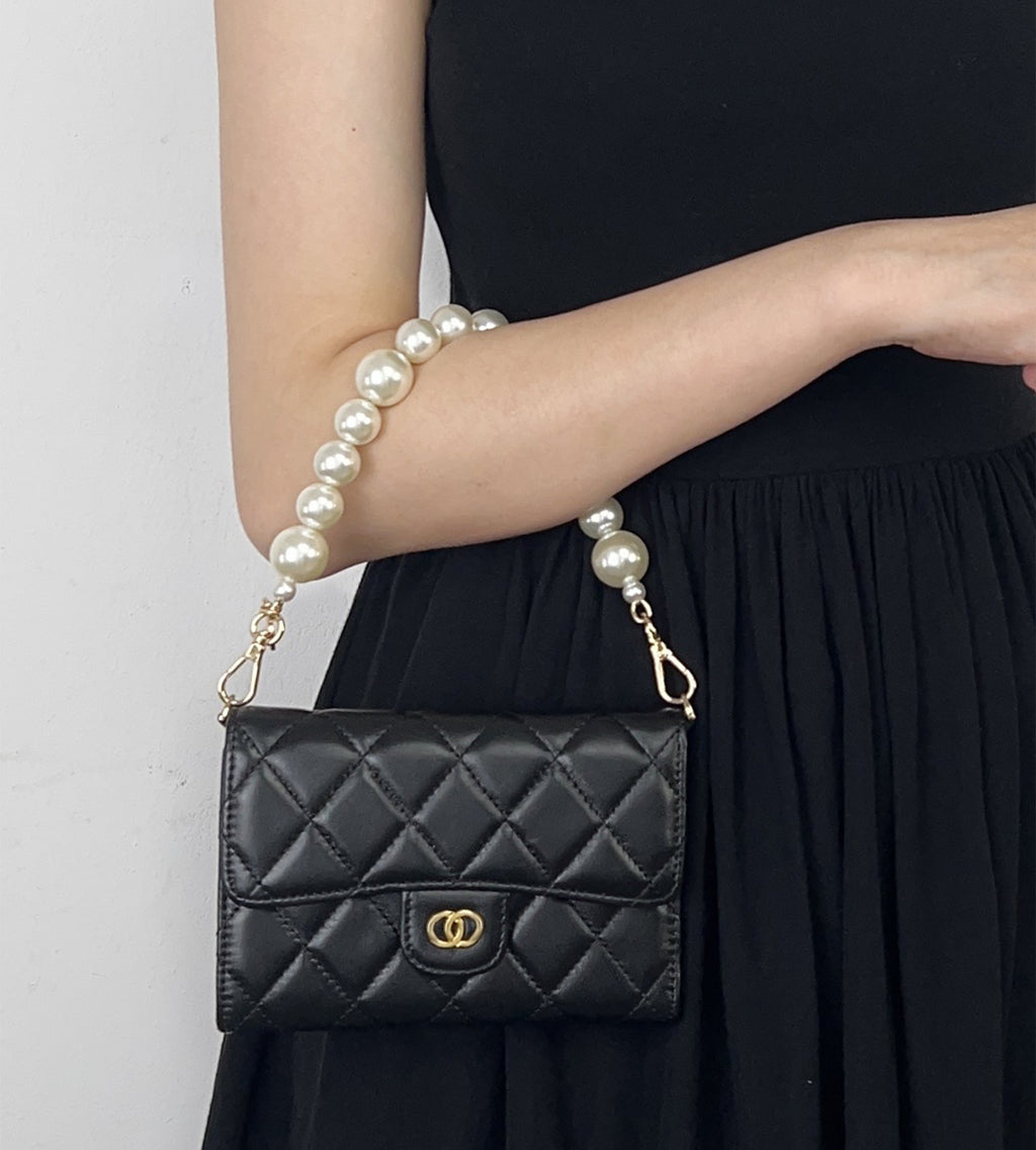 Card holder transformation chain bag wallet handbag pearl underarm short shoulder strap replacement accessory