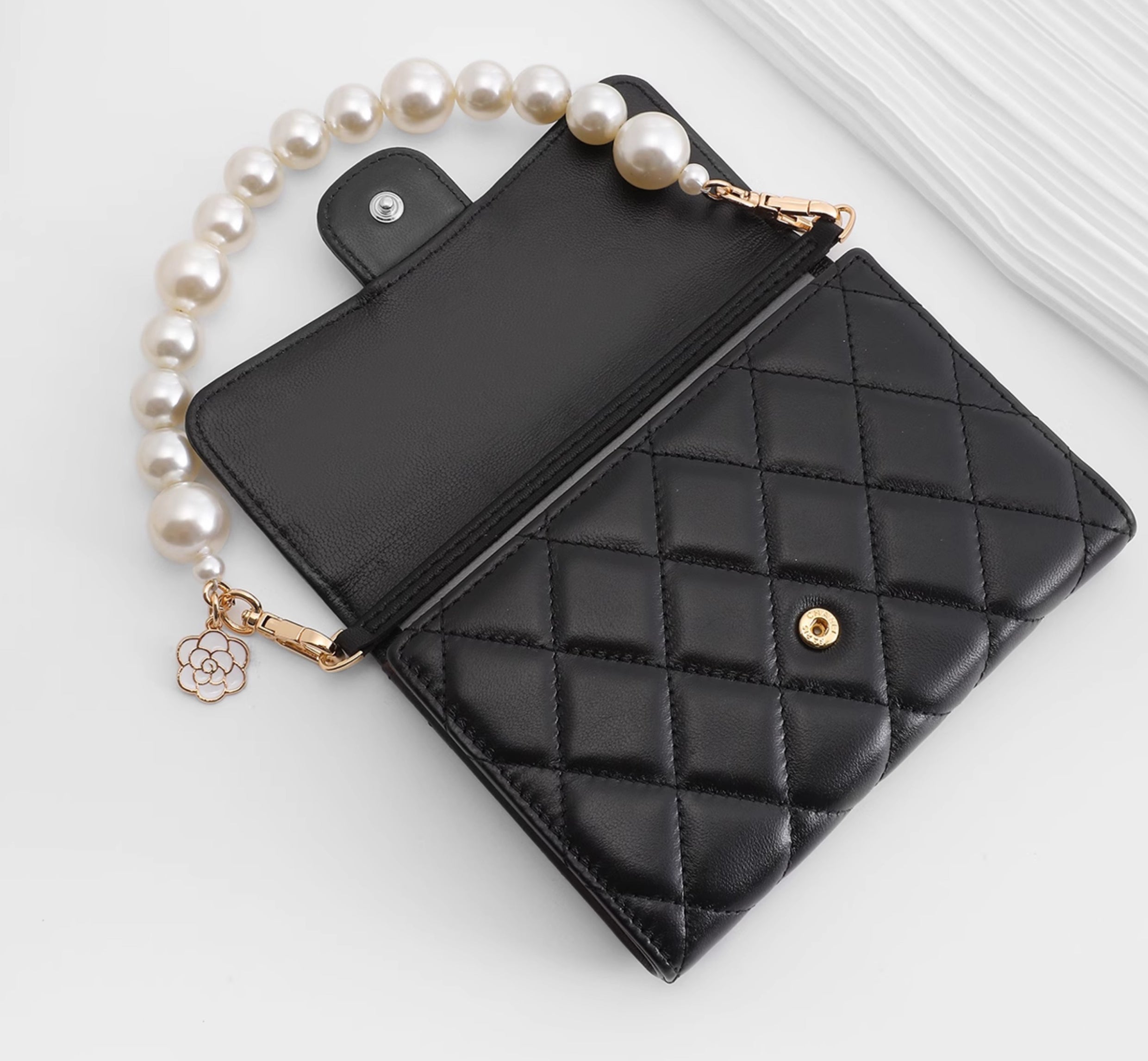 Card holder transformation chain bag wallet handbag pearl underarm short shoulder strap replacement accessory