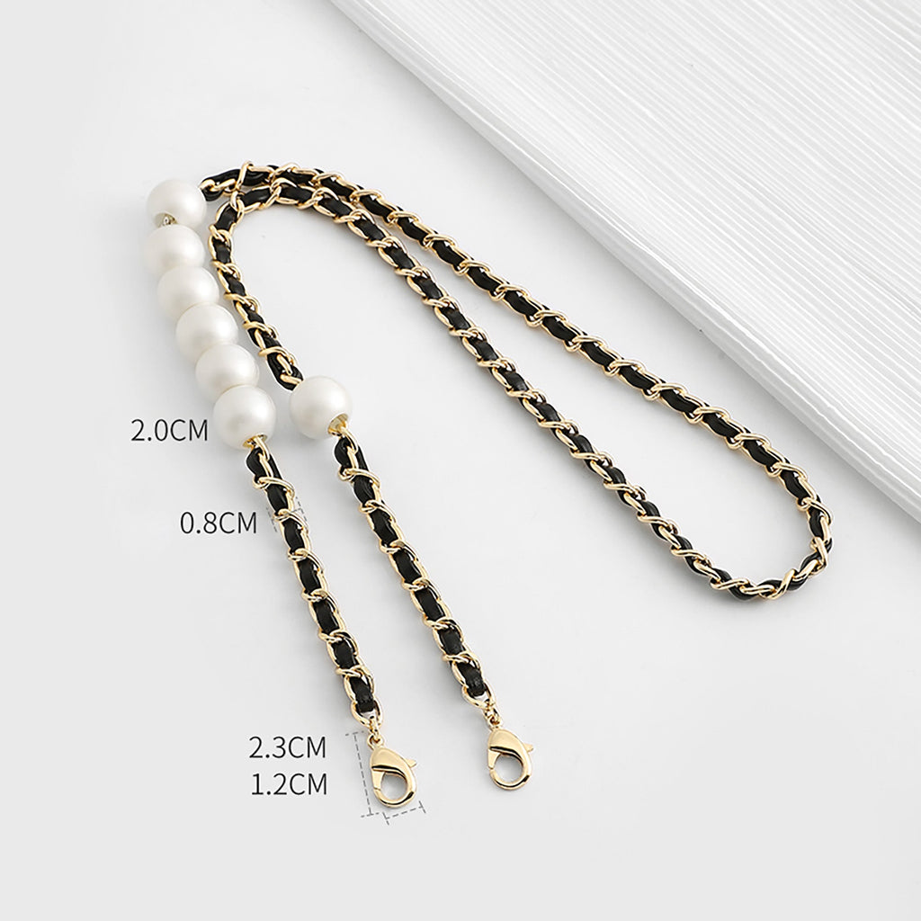 The Reorders series long wallet replacement leather shoulder strap, adjustable crossbody bag chain length, women's shoulder wallet strap