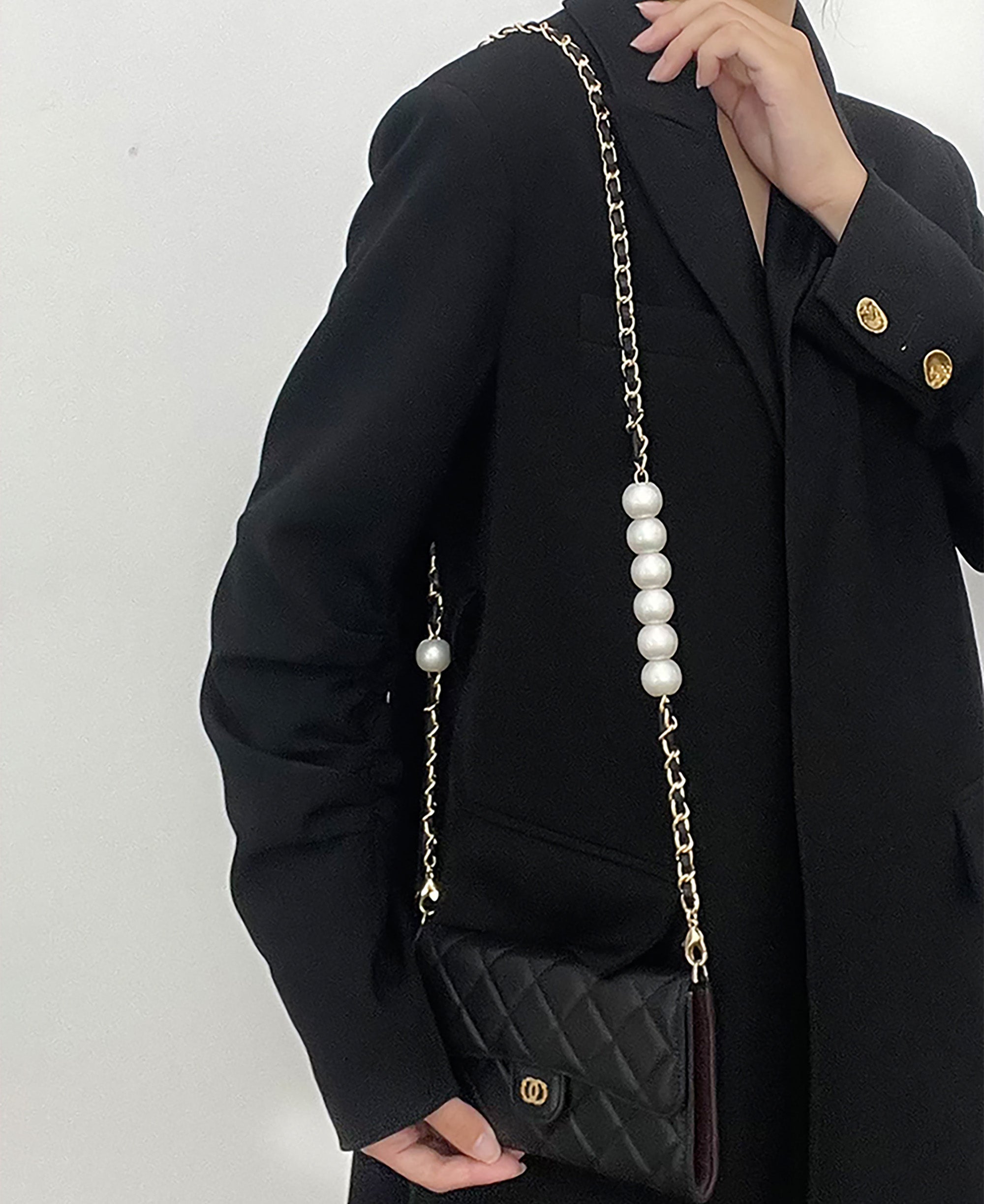 The Reorders series long wallet replacement leather shoulder strap, adjustable crossbody bag chain length, women's shoulder wallet strap