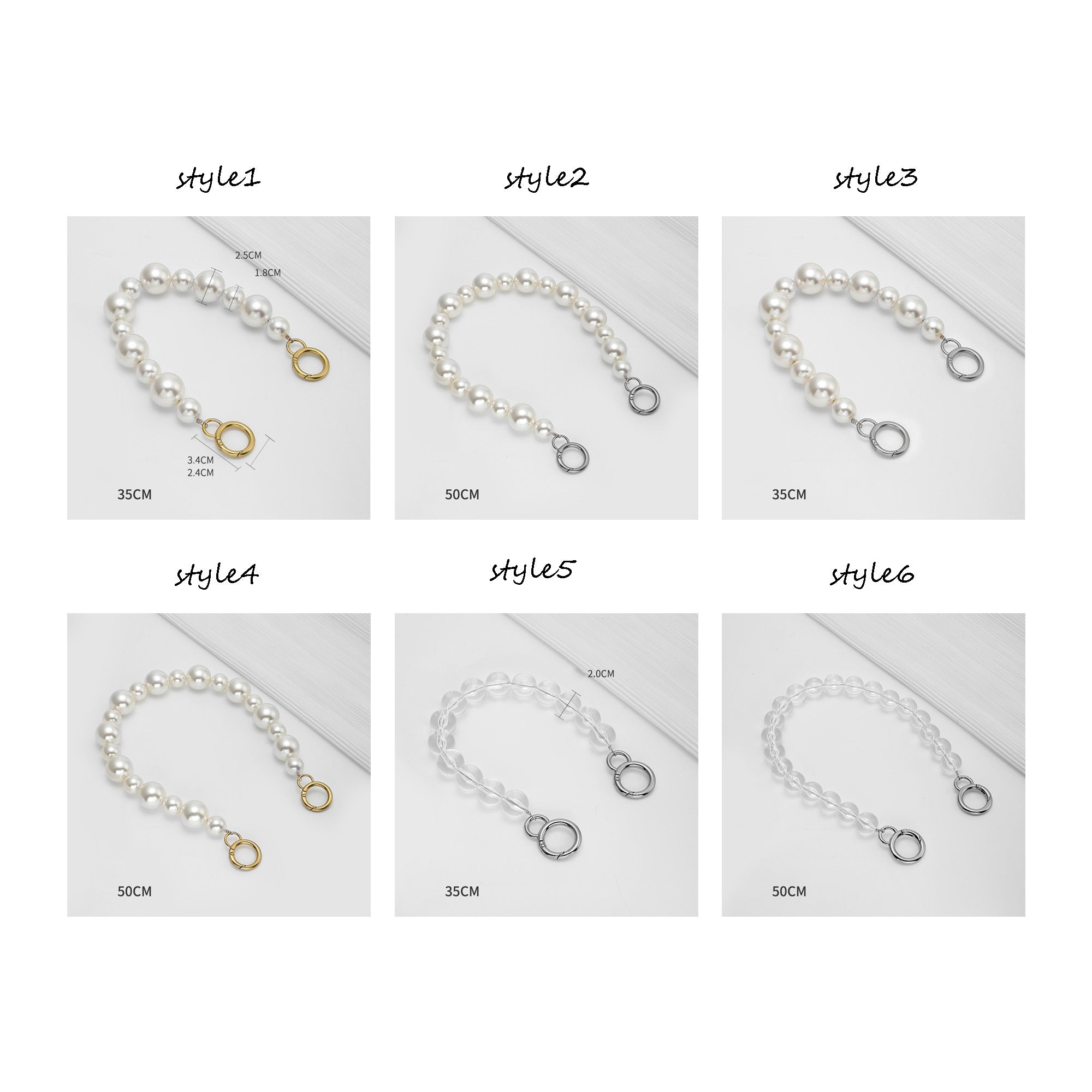 Frog large pearl chain accessory bag underarm handbag DIY decoration bag chain accessories