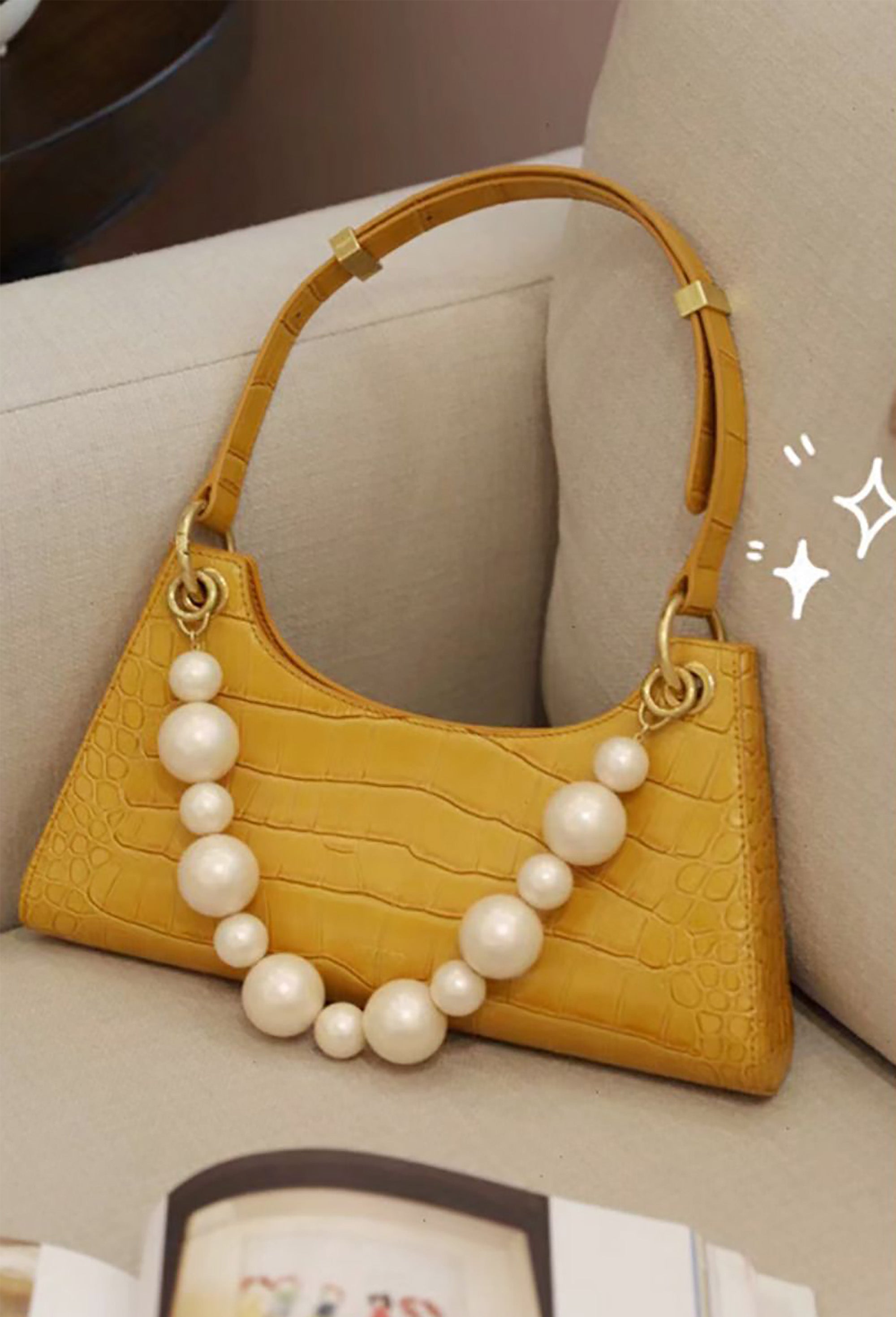 Frog large pearl chain accessory bag underarm handbag DIY decoration bag chain accessories